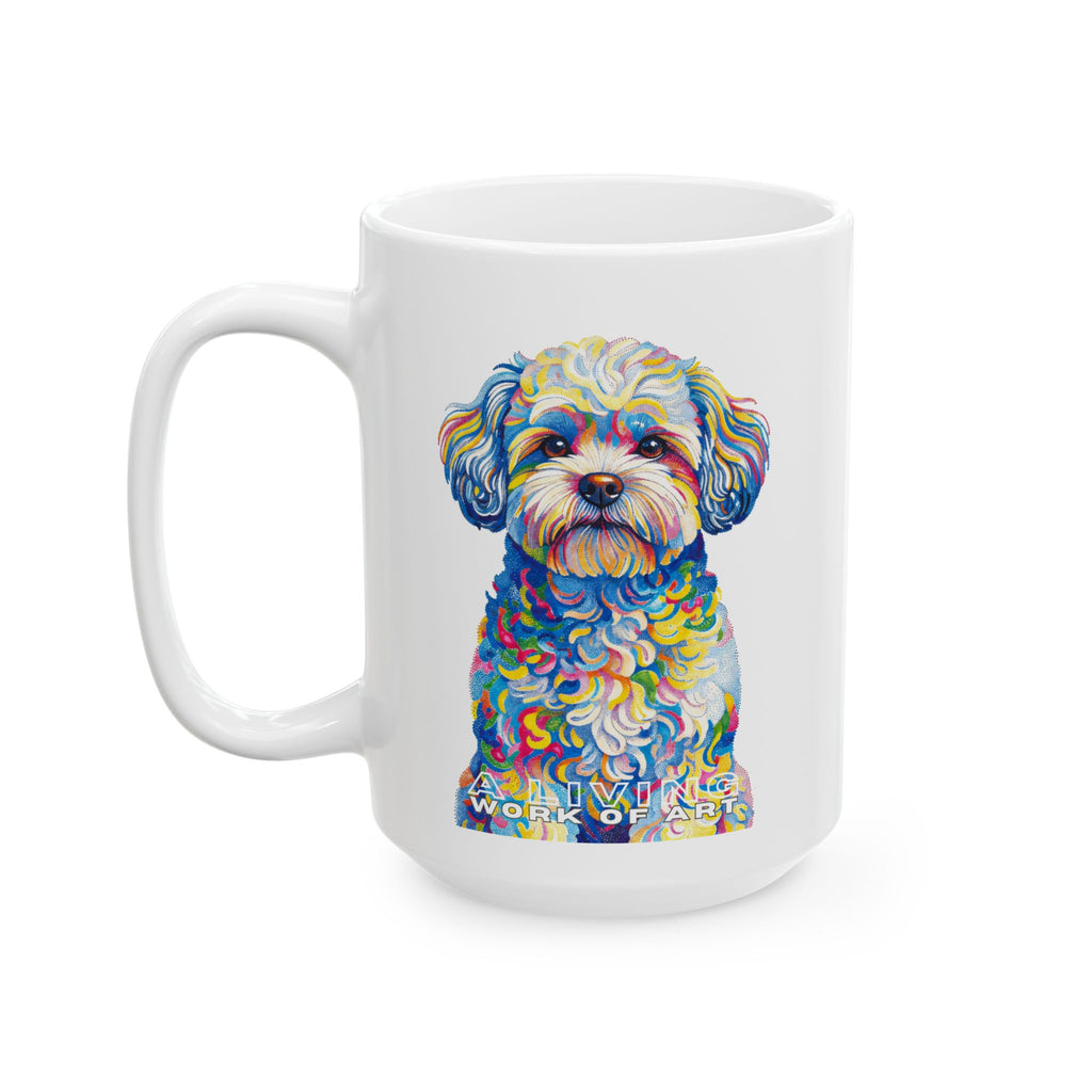 Shih-Poo Coffee Mug | Living Work of Art Collection | Pointillism Style