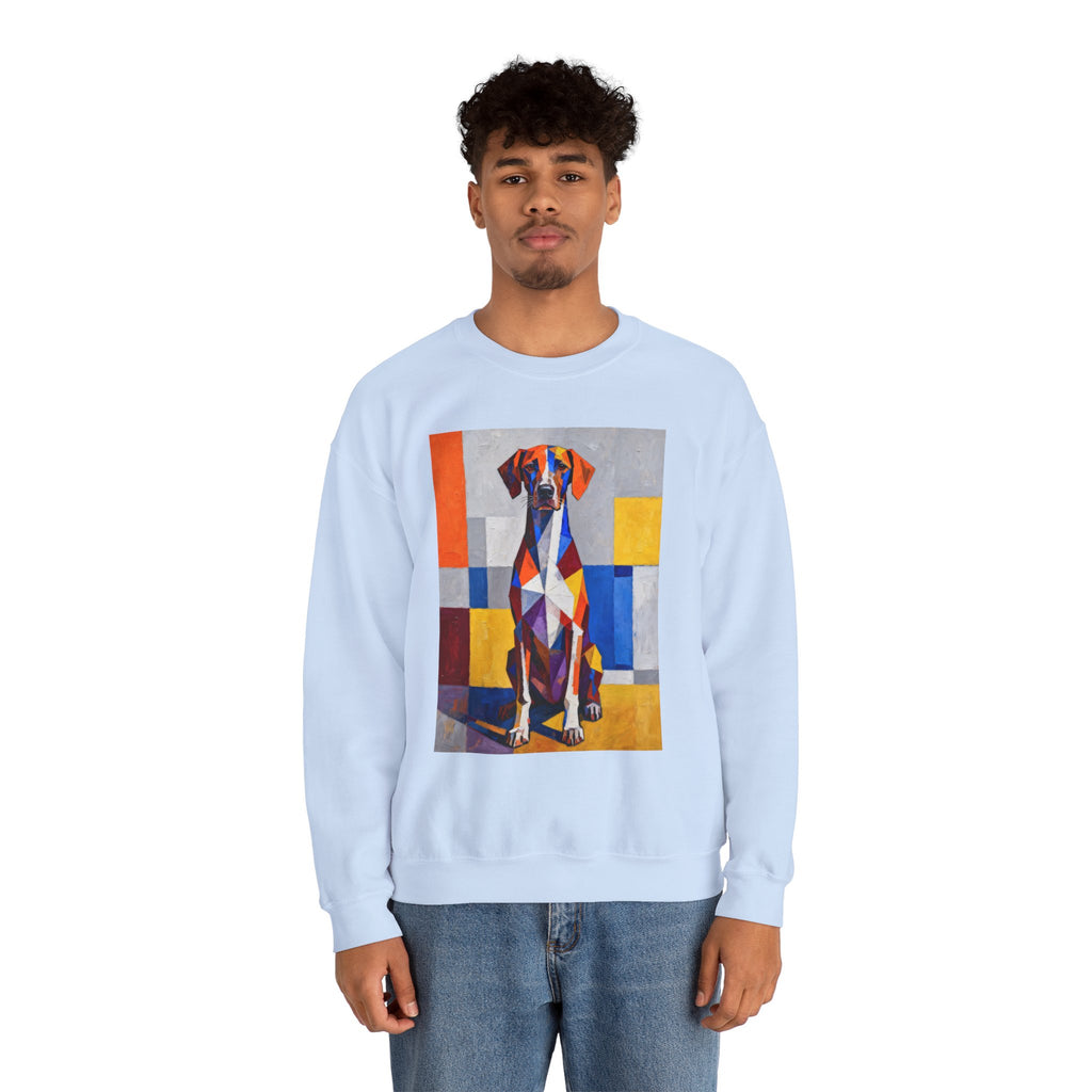 German Shorthaired Pointer Sweatshirt | Living Work of Art Collection | Cubist Style