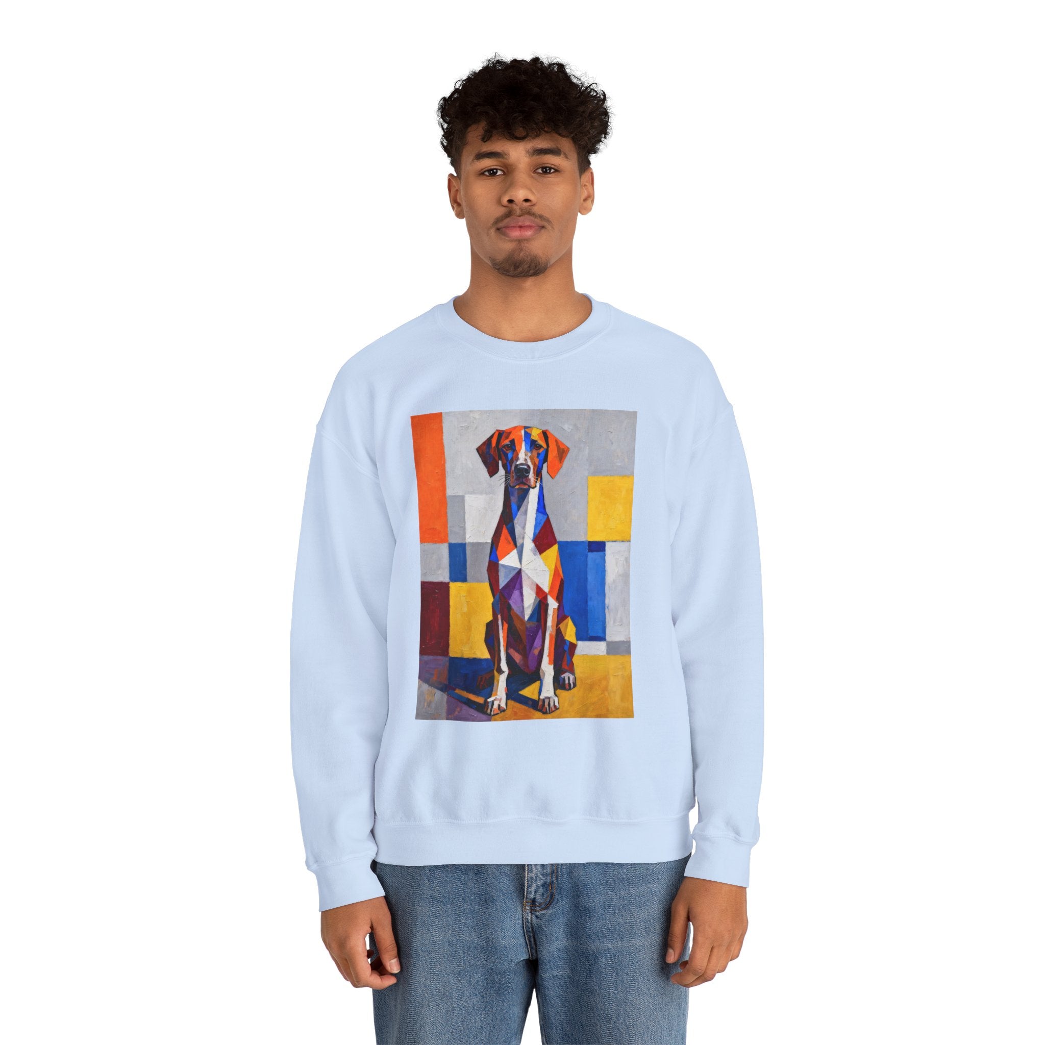 German Shorthaired Pointer Sweatshirt | Living Work of Art Collection | Cubist Style
