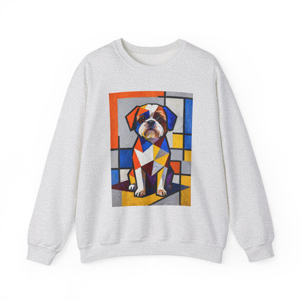 Shih Tzu Sweatshirt | Living Work of Art Collection | Cubist Style