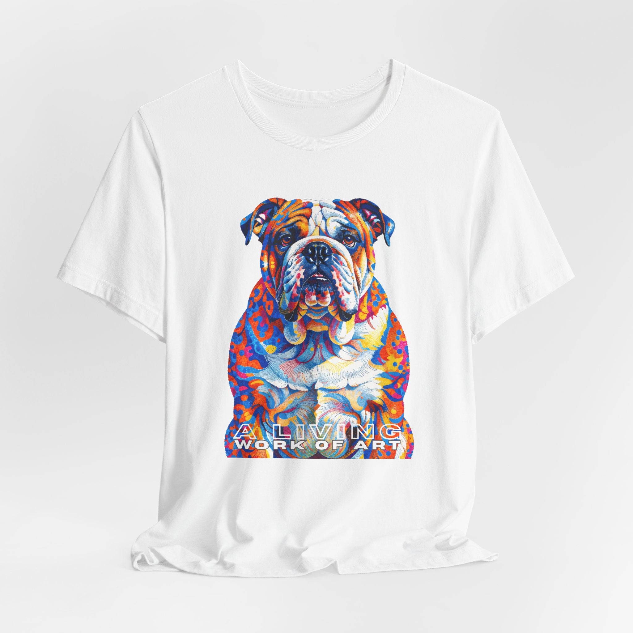 Bulldog T Shirt | Living Work of Art Collection | Pointillism Style