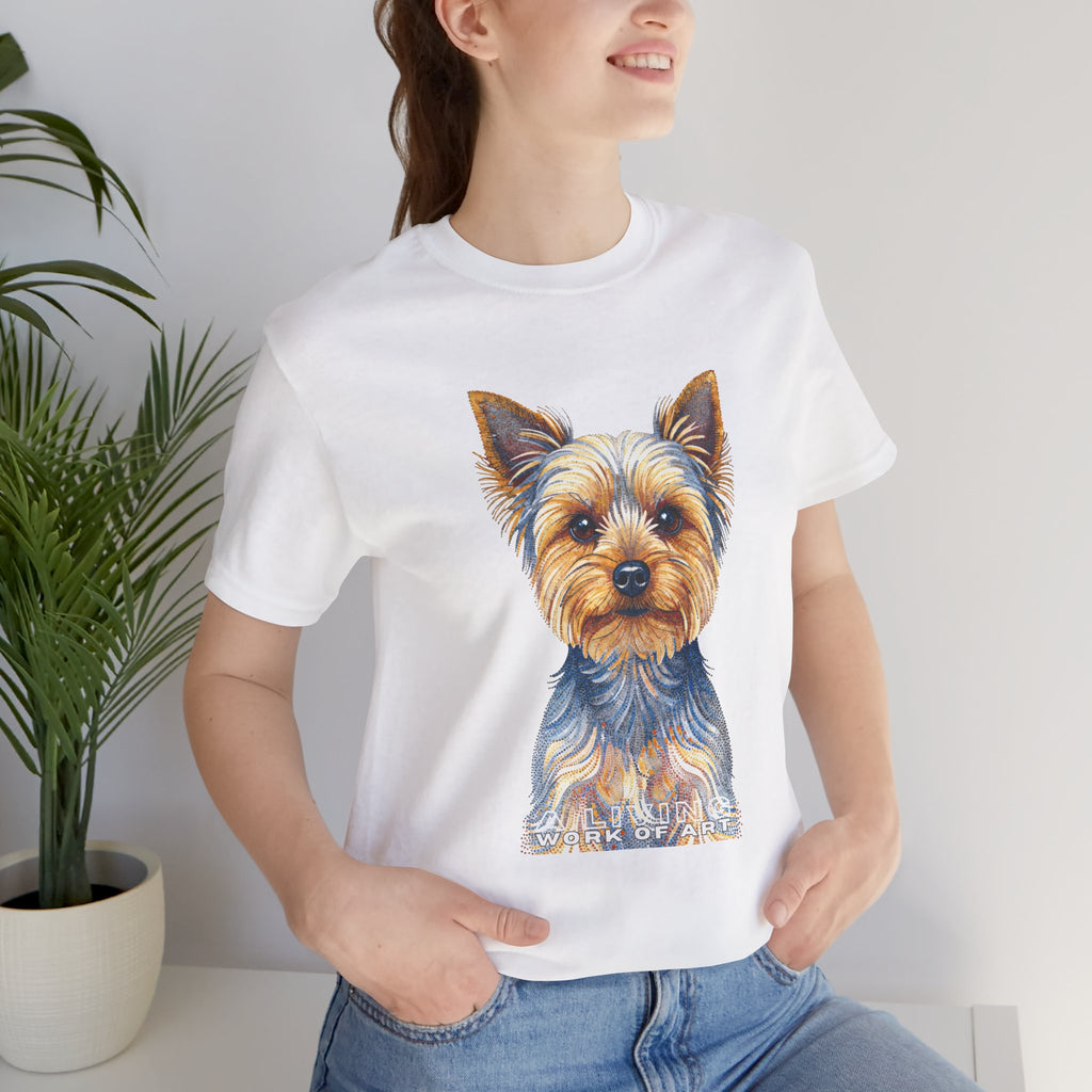 Yorkshire Terrier T Shirt | Living Work of Art Collection | Pointillism Style