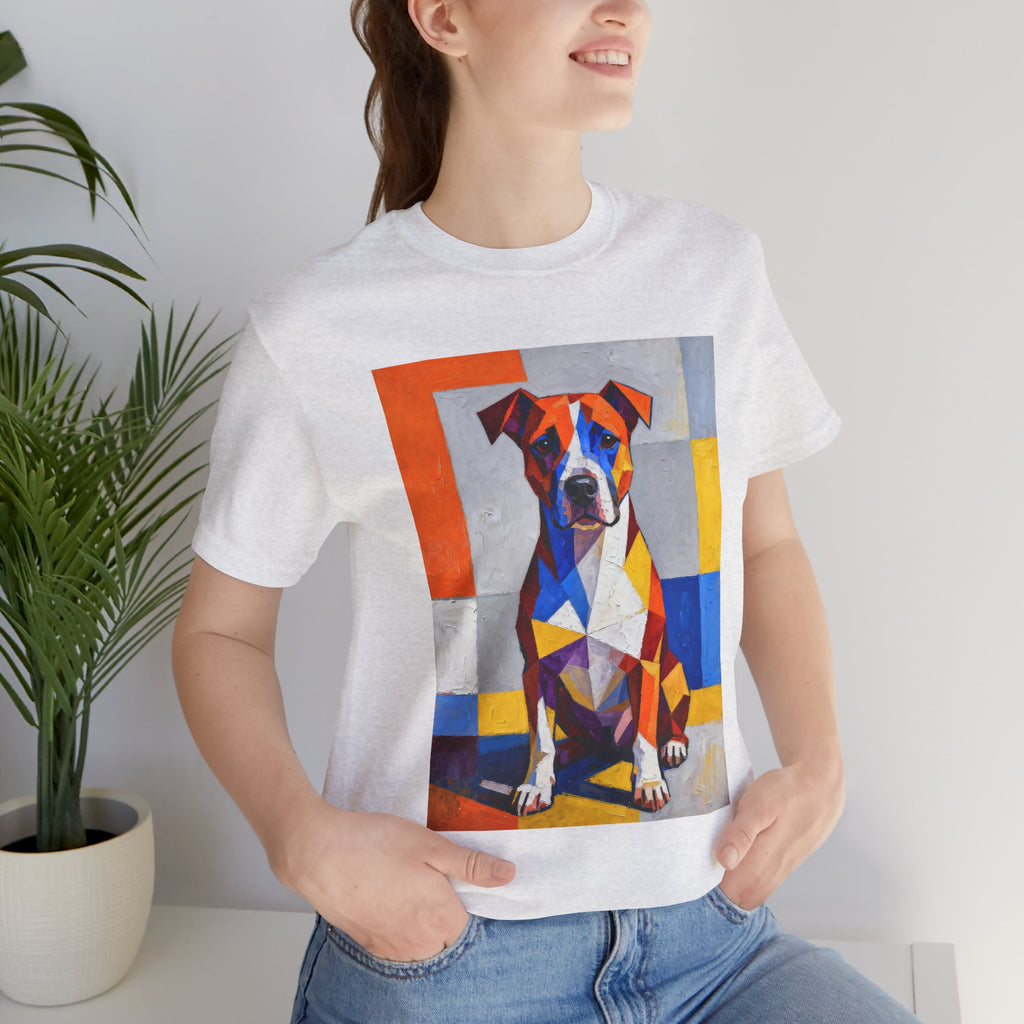 Staffordshire Bull Terrier T Shirt | Living Work of Art Collection | Cubist Style