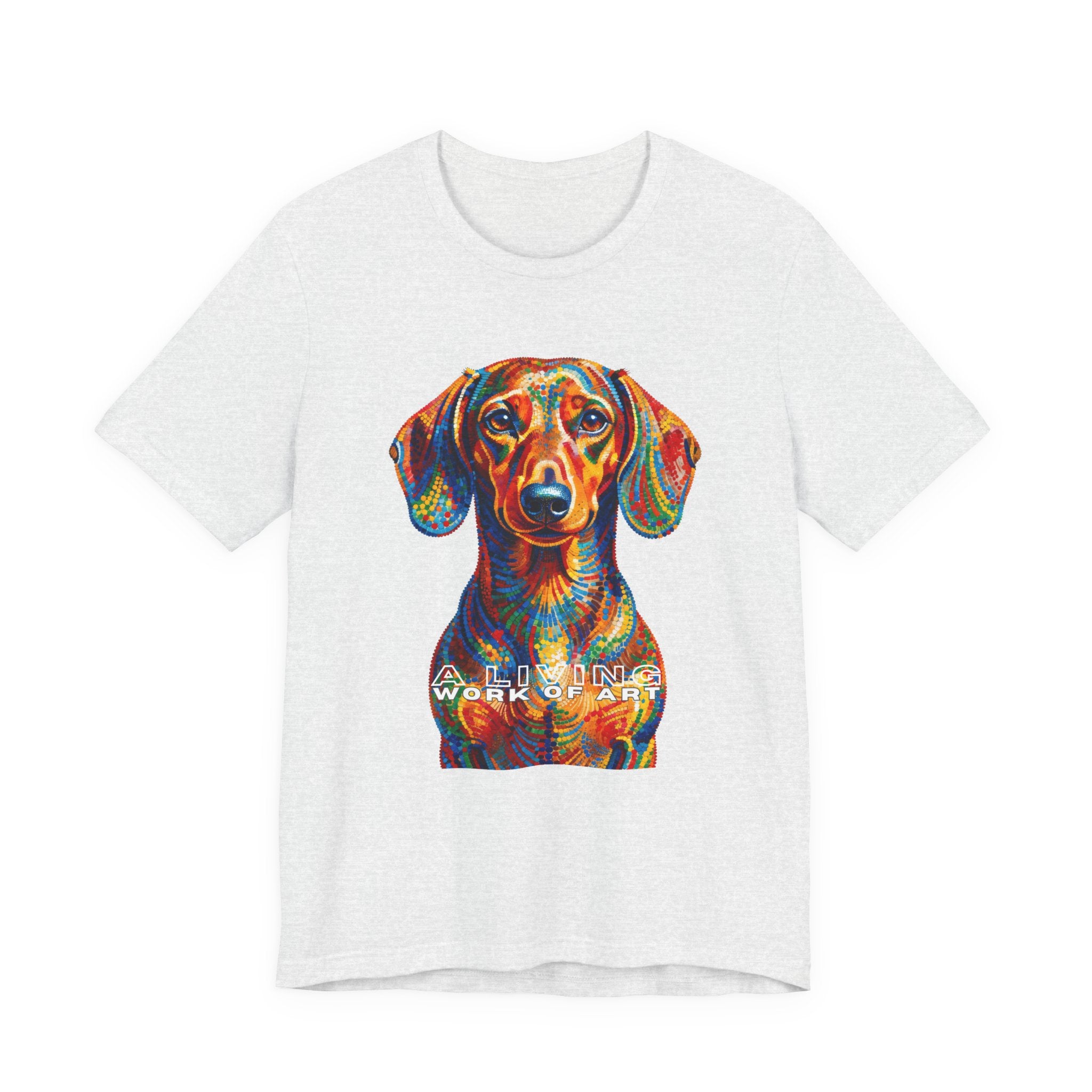 Dachshund T Shirt | Living Work of Art Collection | Pointillism Style