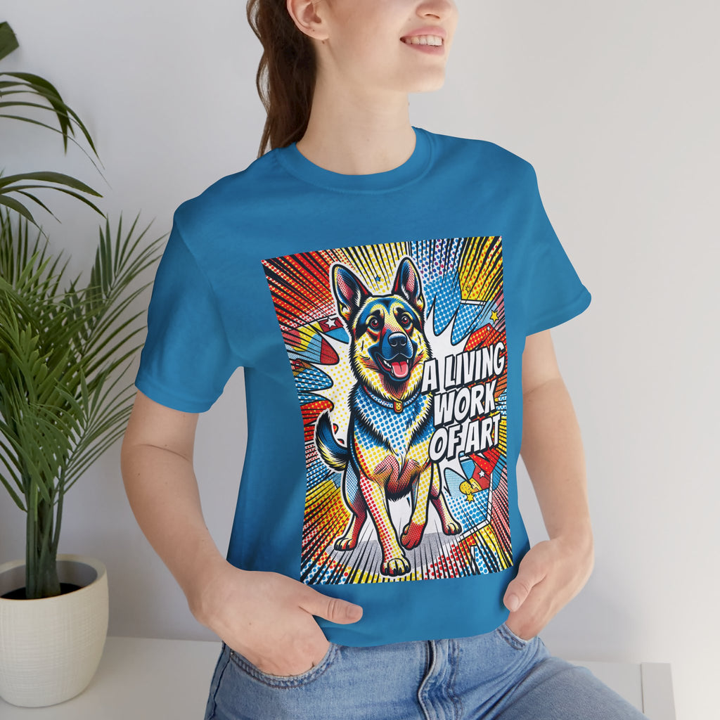 German Shepherd T Shirt | Living Work of Art Collection | Pop Art