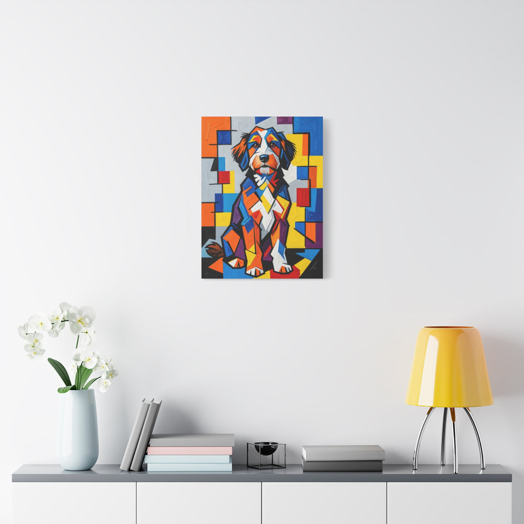 Bernedoodle Canvas Wall Art | Living Work of Art Collection | Cubist Style Print