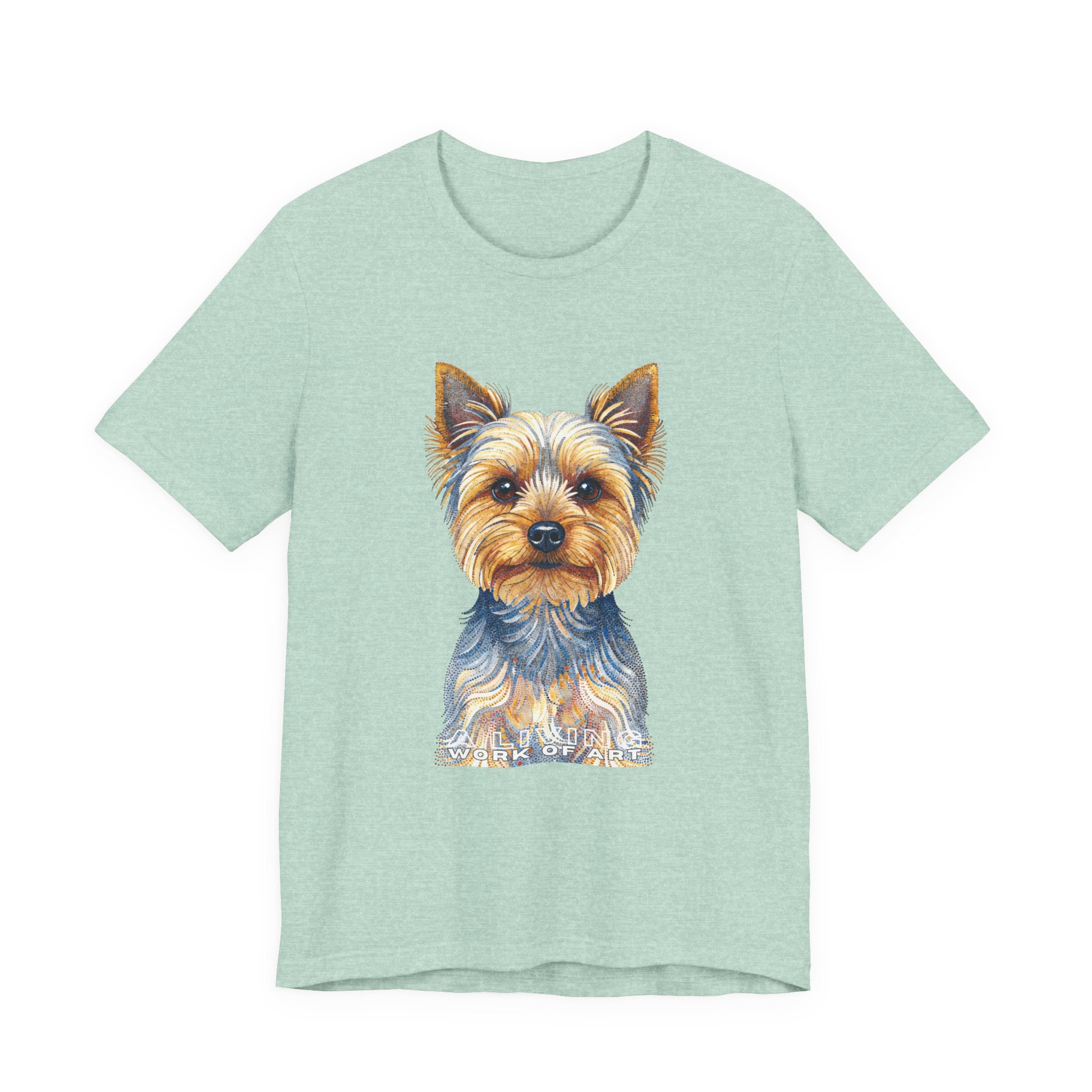 Yorkshire Terrier T Shirt | Living Work of Art Collection | Pointillism Style