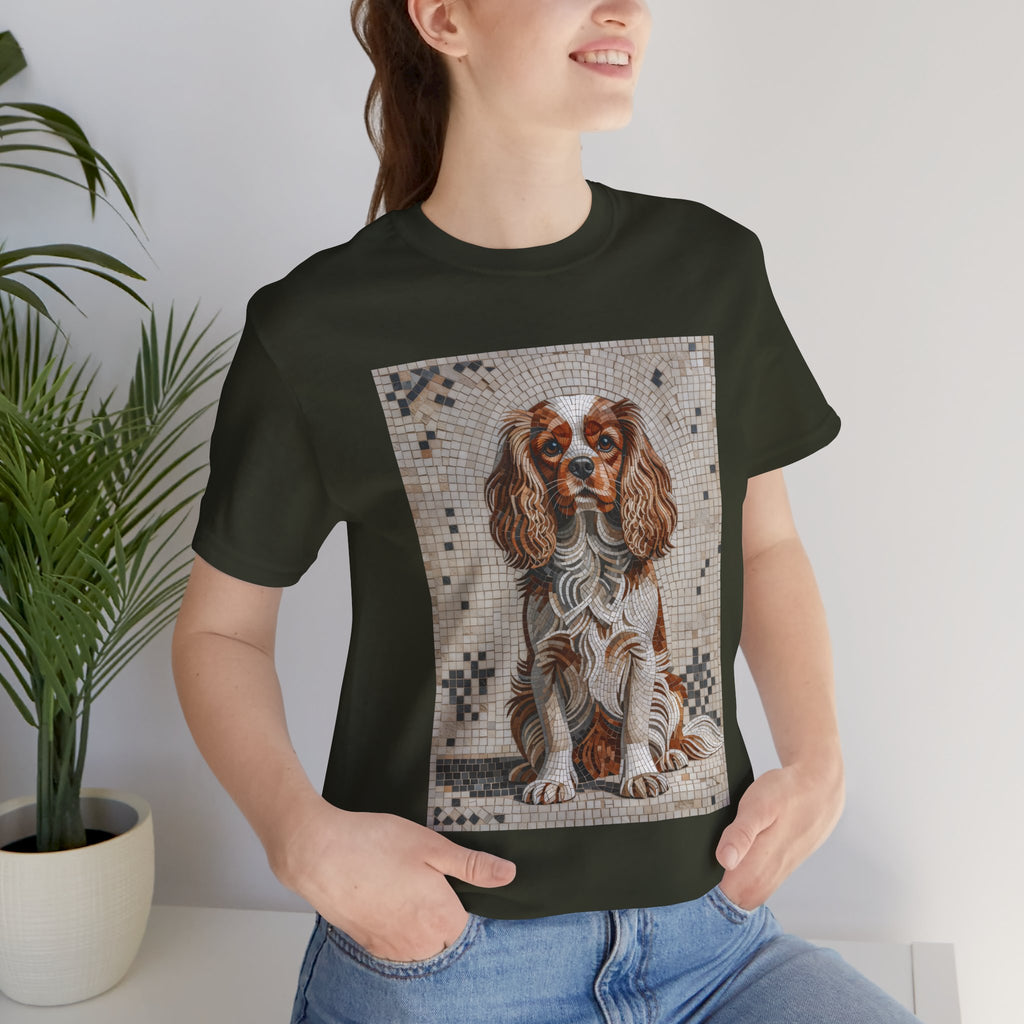 Cavalier King Charles Spaniel T Shirt | Living Work of Art Collection | Mosaic Style