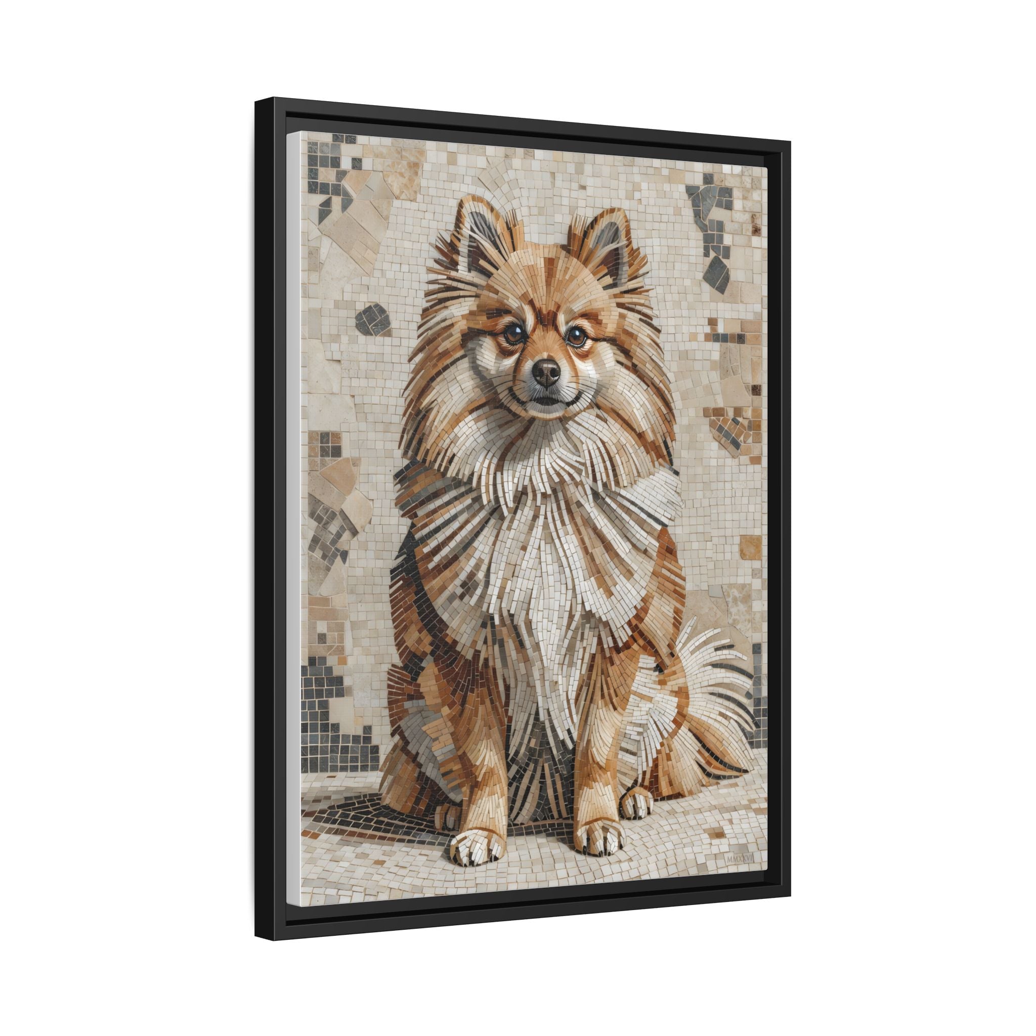 Pomeranian Canvas Wall Art | Living Work of Art Collection | Mosaic Style Print