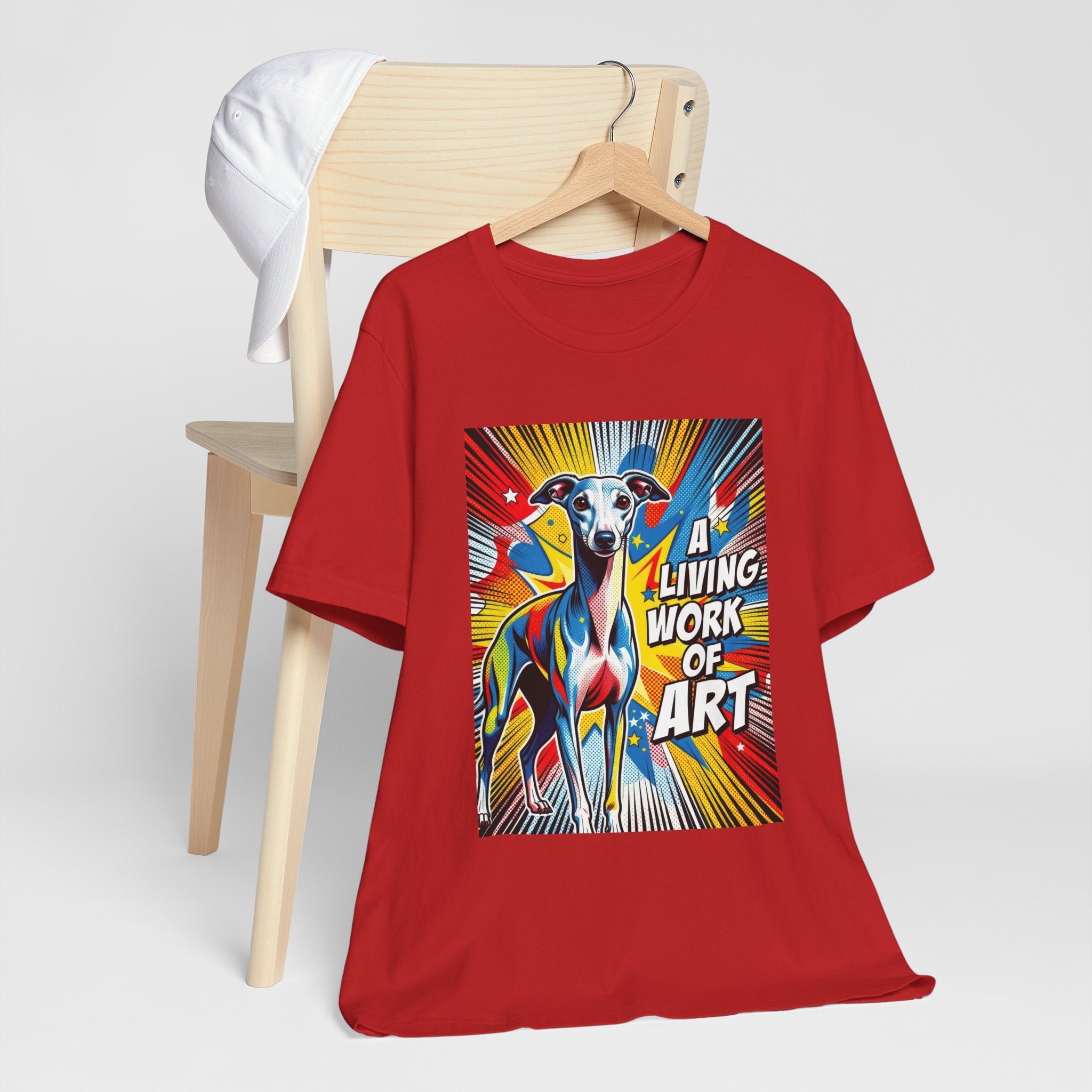 Whippet T Shirt | Living Work of Art Collection | Pop Art