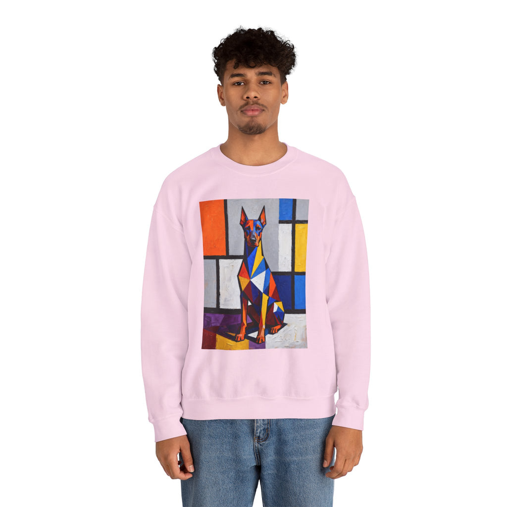 Doberman Pinscher Sweatshirt | Living Work of Art Collection | Cubist Style