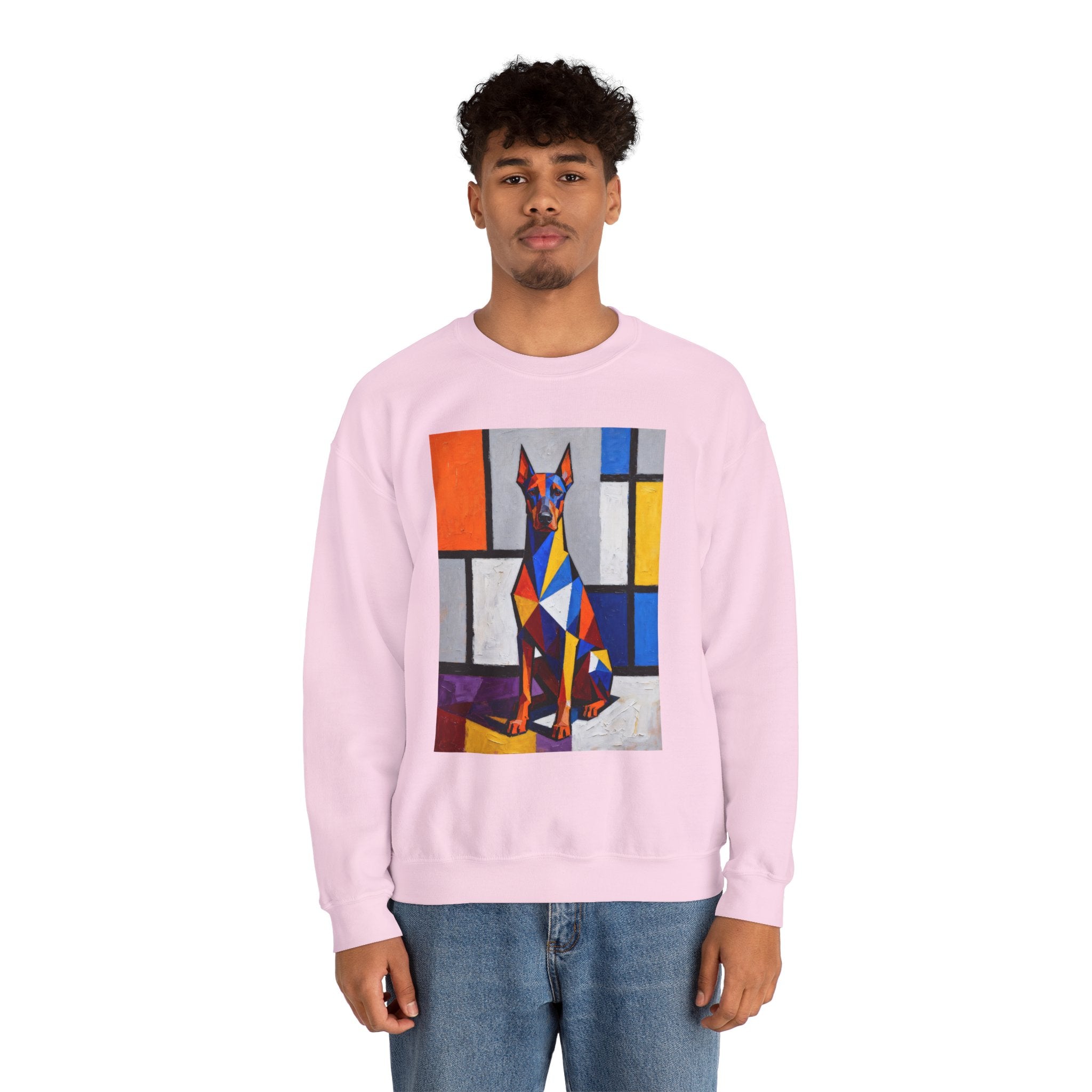 Doberman Pinscher Sweatshirt | Living Work of Art Collection | Cubist Style