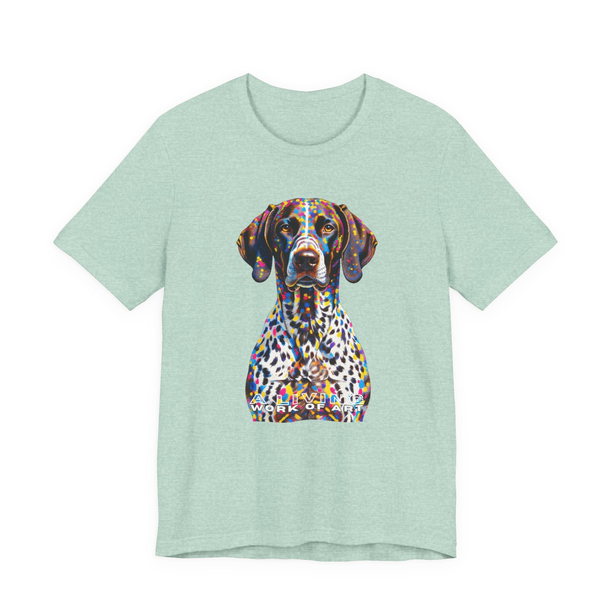 German Shorthaired Pointer T Shirt | Living Work of Art Collection | Pointillism Style