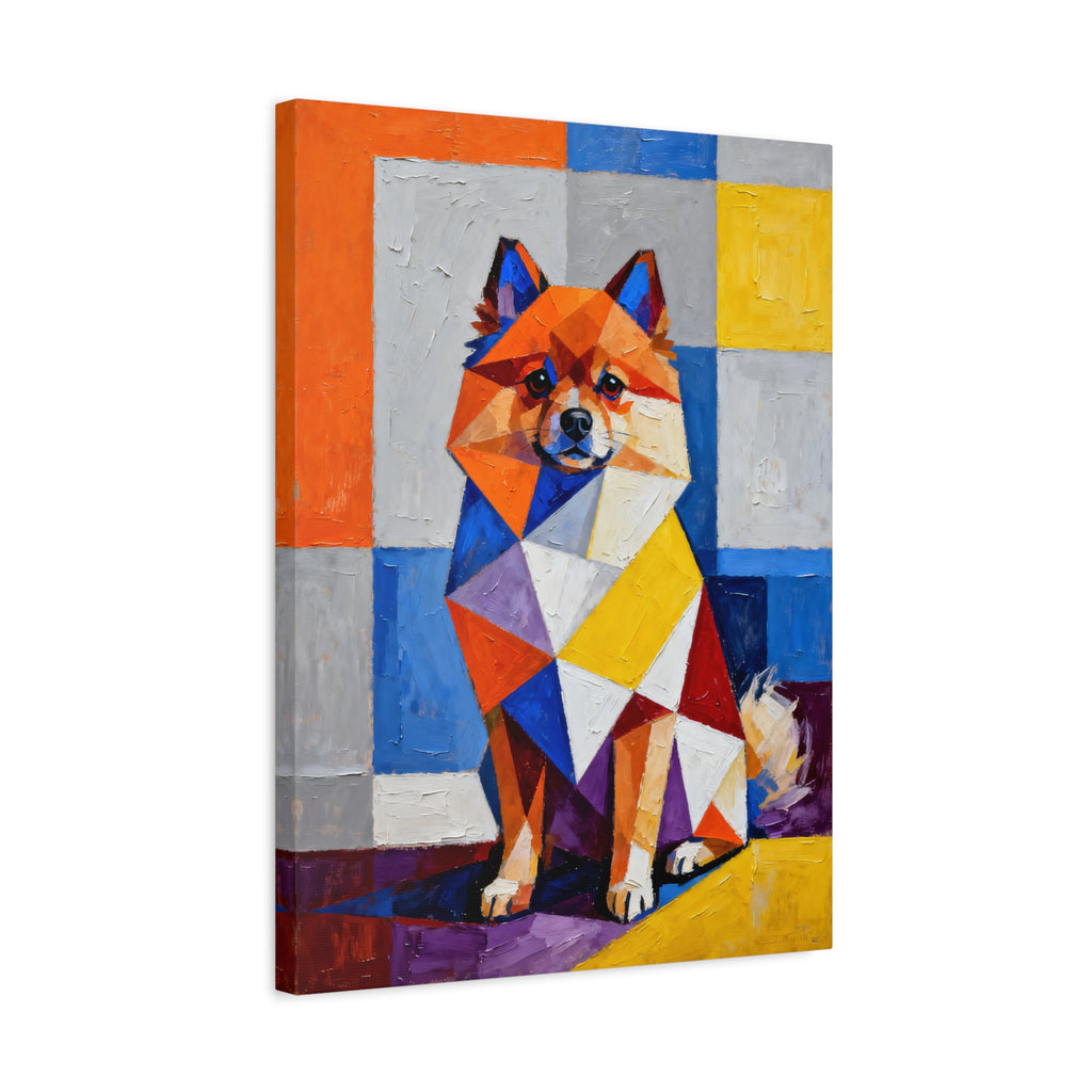 Pomeranian Canvas Wall Art | Living Work of Art Collection | Cubist Style Print