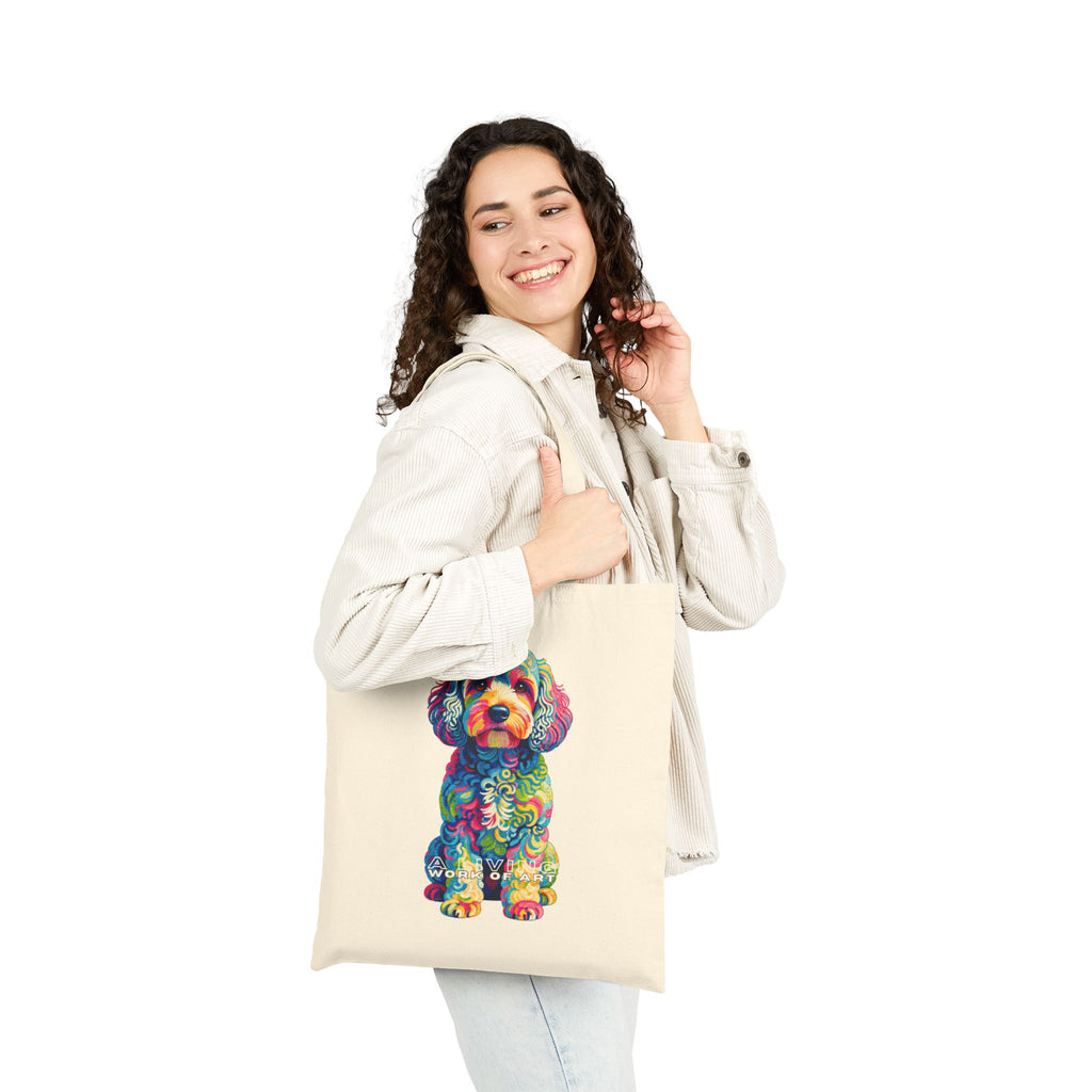 Cockapoo Tote Bag | Living Work of Art Collection | Pointillism Style