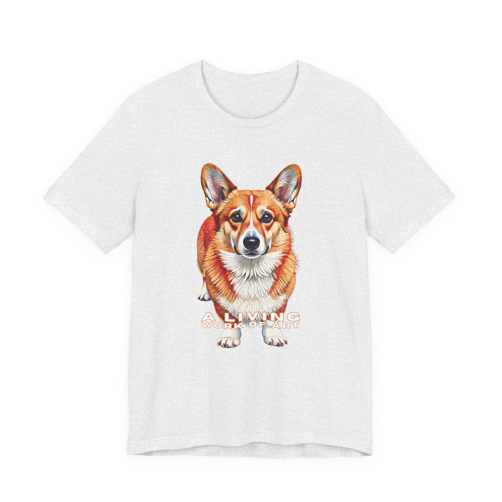 Corgi T Shirt | Living Work of Art Collection | Pointillism Style