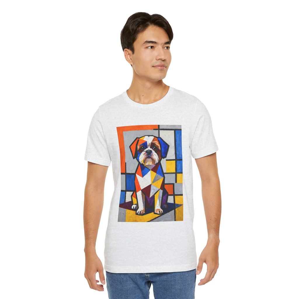 Shih Tzu T Shirt | Living Work of Art Collection | Cubist Style