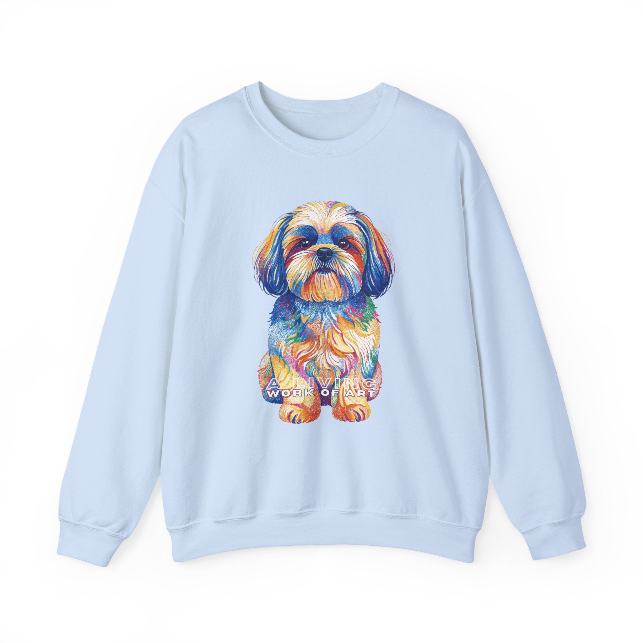 Shih Tzu Sweatshirt | Living Work of Art Collection | Pointillism Style