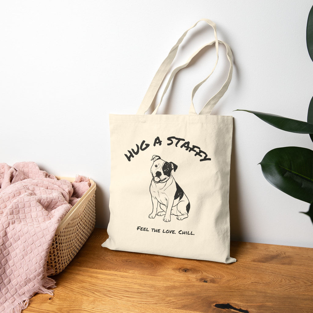 Staffordshire Bull Terrier Tote Bag | Hug a Staffy