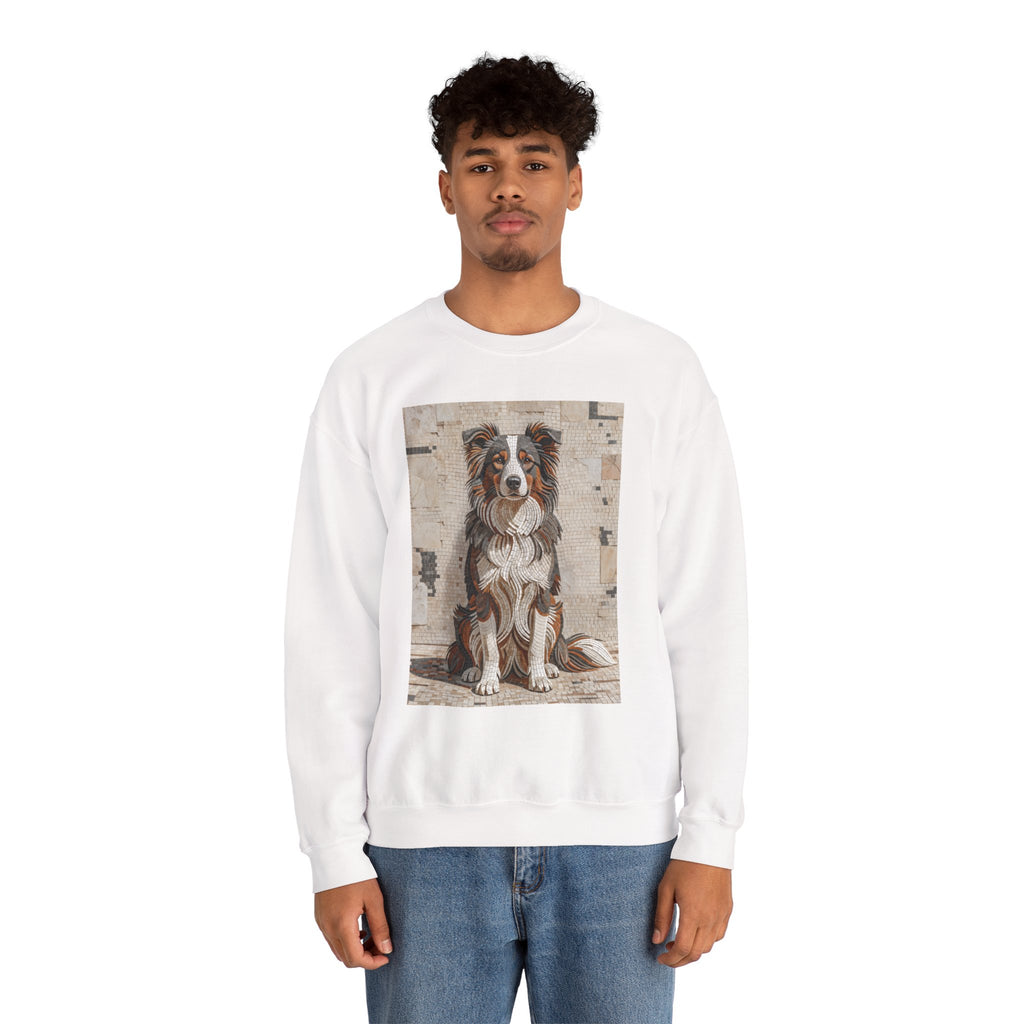 Border Collie Sweatshirt | Living Work of Art Collection | Mosaic Style