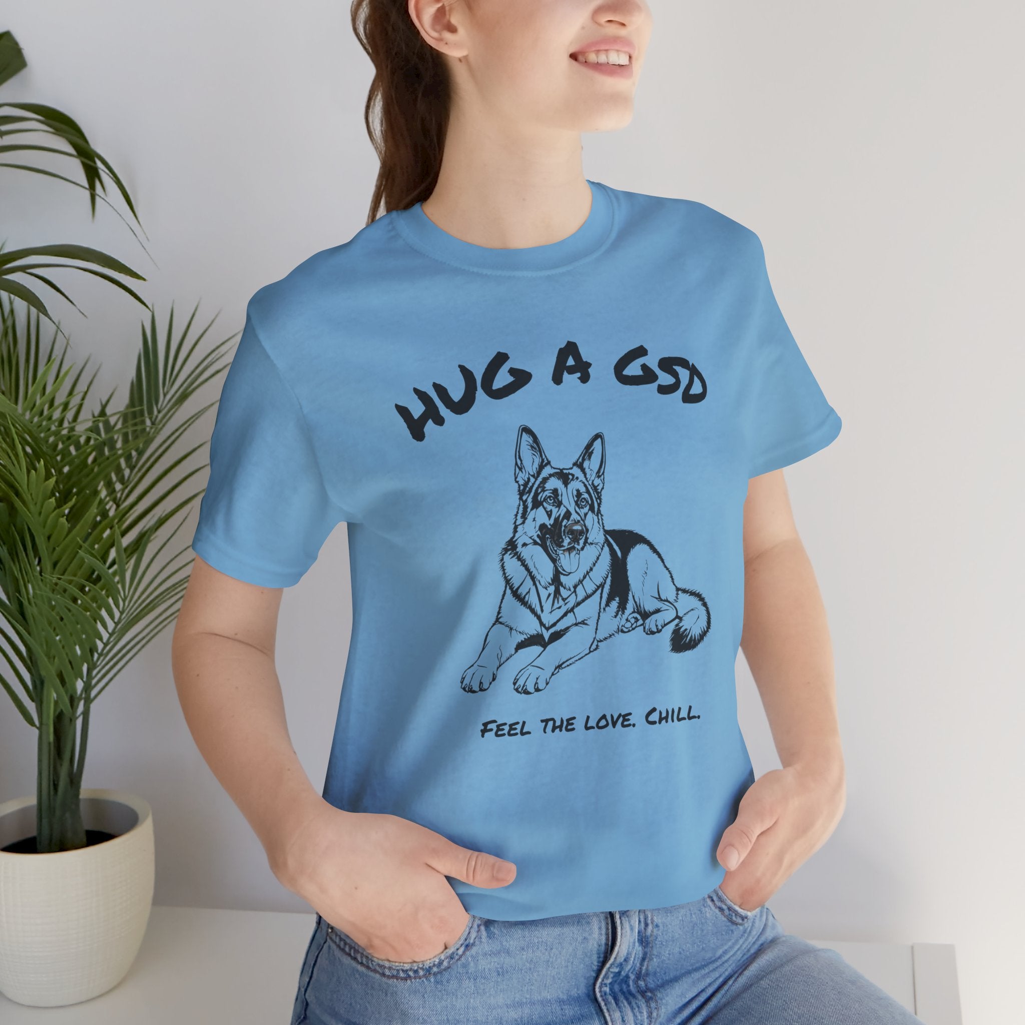 German Shepherd T Shirt | Hug a GSD