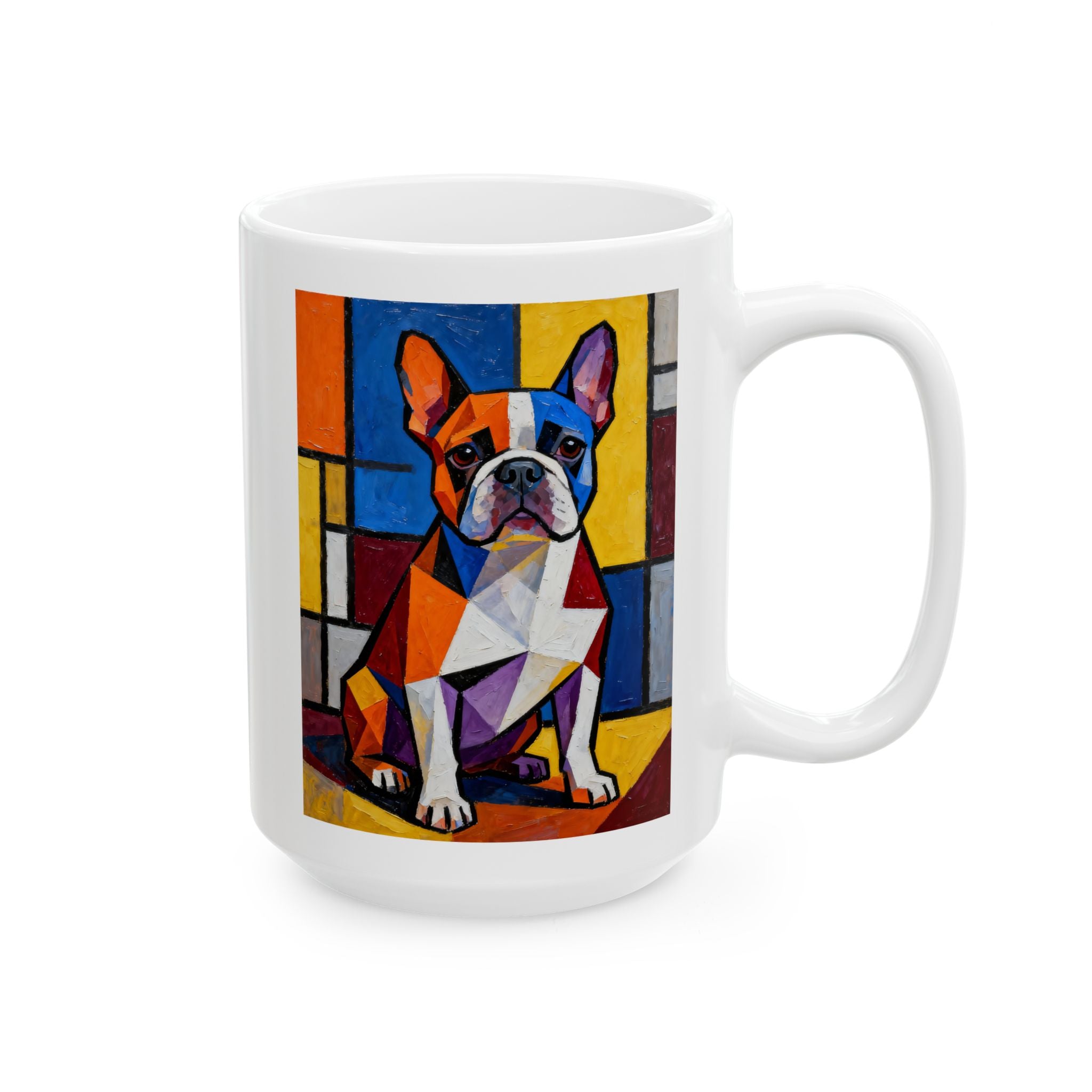 French Bulldog Coffee Mug | Living Work of Art Collection | Cubist Style