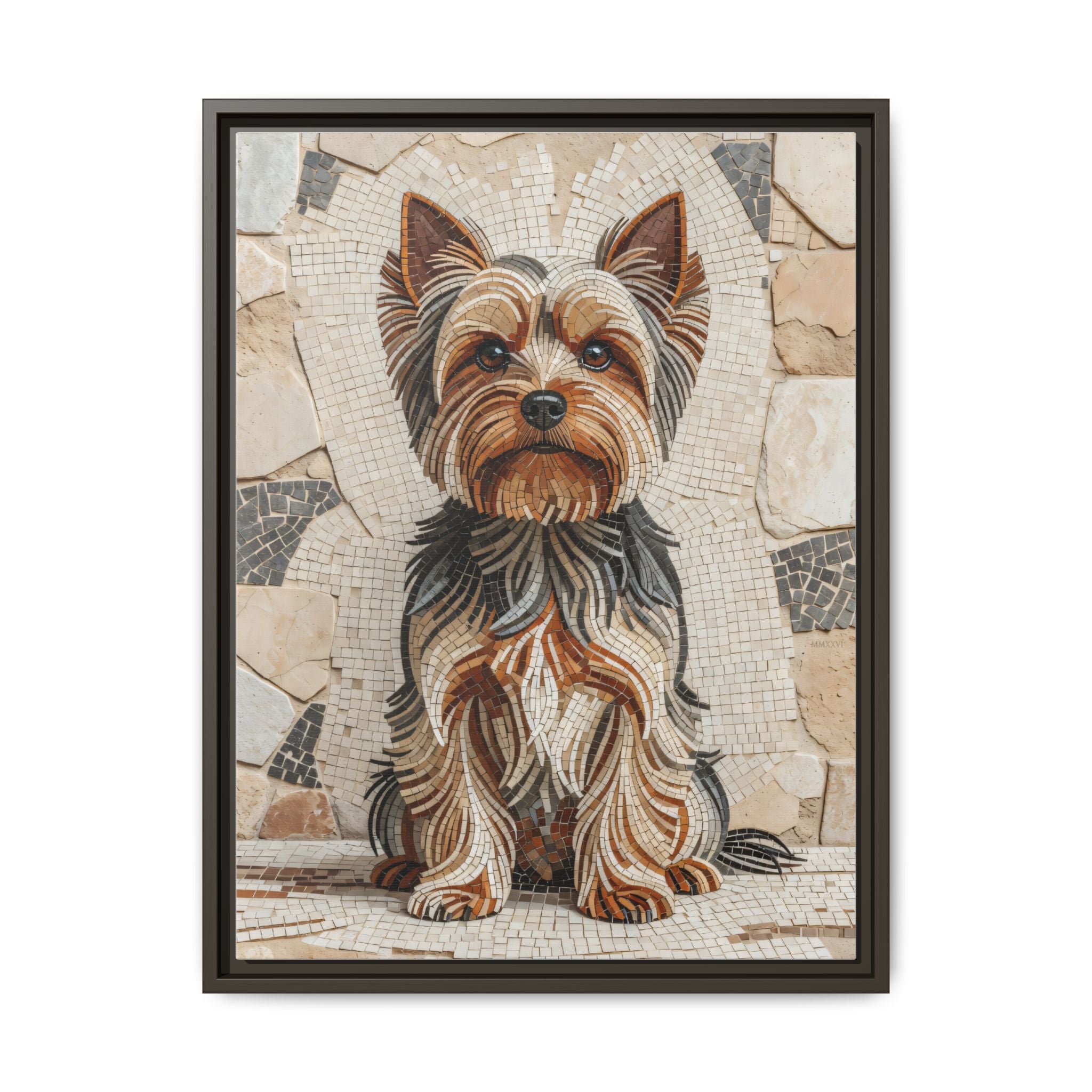 Yorkshire Terrier Canvas Wall Art | Living Work of Art Collection | Mosaic Style Print