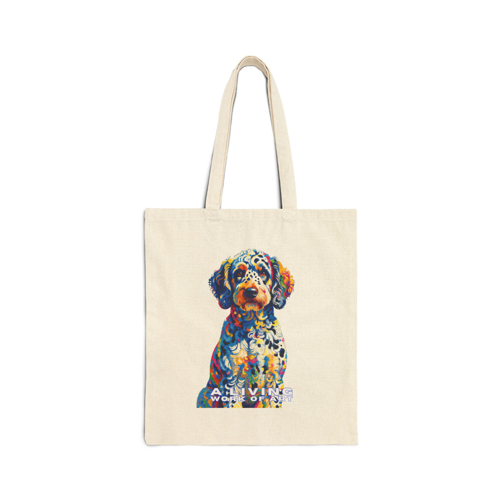 Labradoodle Tote Bag | Living Work of Art Collection | Pointillism Style