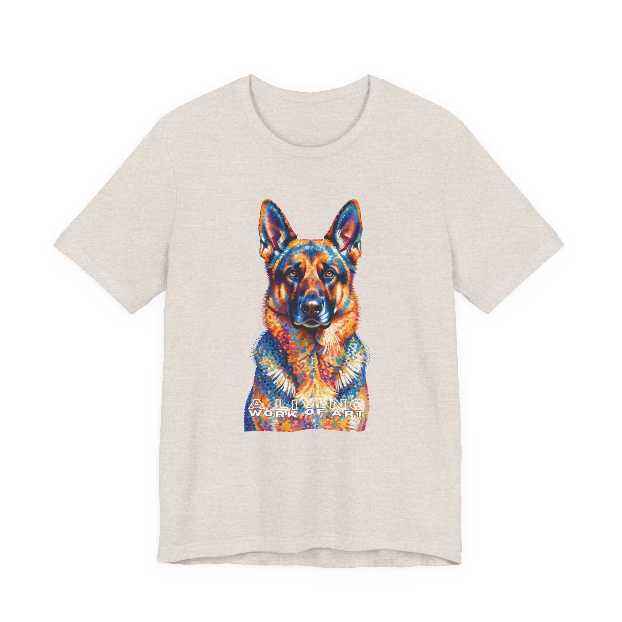 German Shepherd T Shirt | Living Work of Art Collection | Pointillism Style