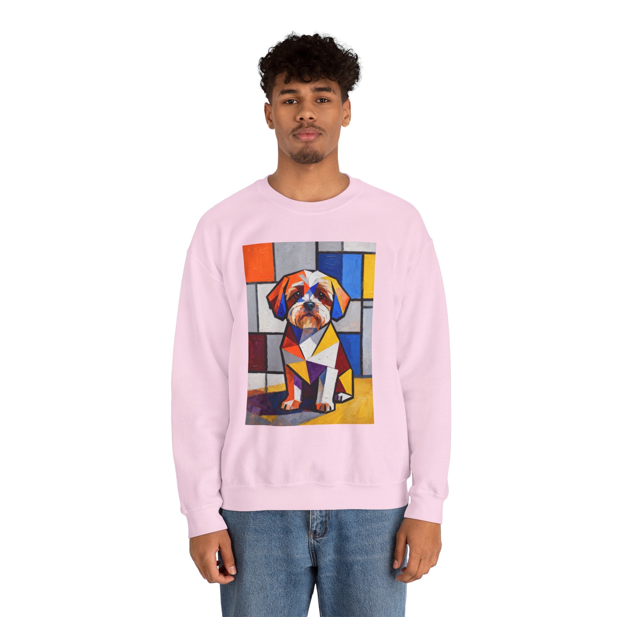 Shih-Poo Sweatshirt | Living Work of Art Collection | Cubist Style
