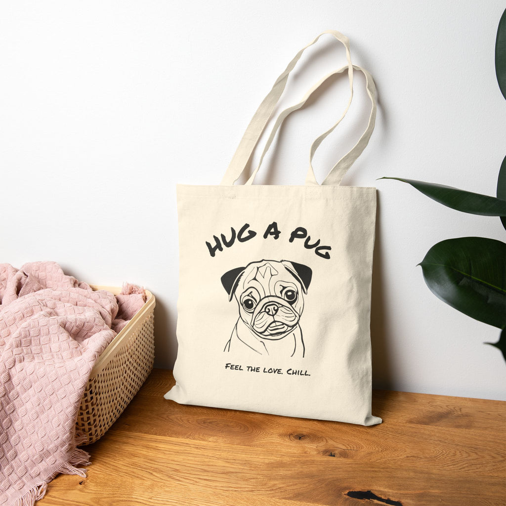 Pug Tote Bag | Hug a Pug