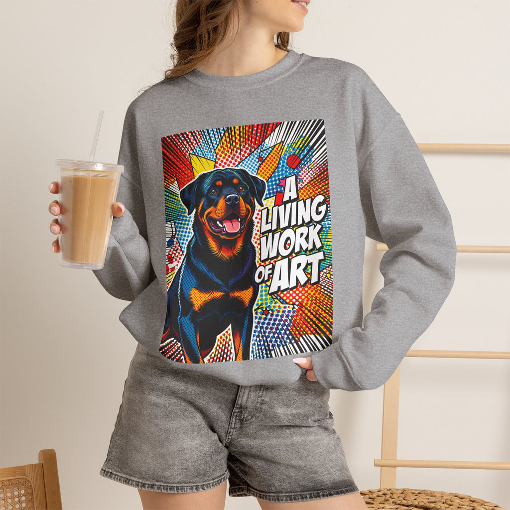 Rottweiler Sweatshirt I Living Work of Art Collection | Pop Art