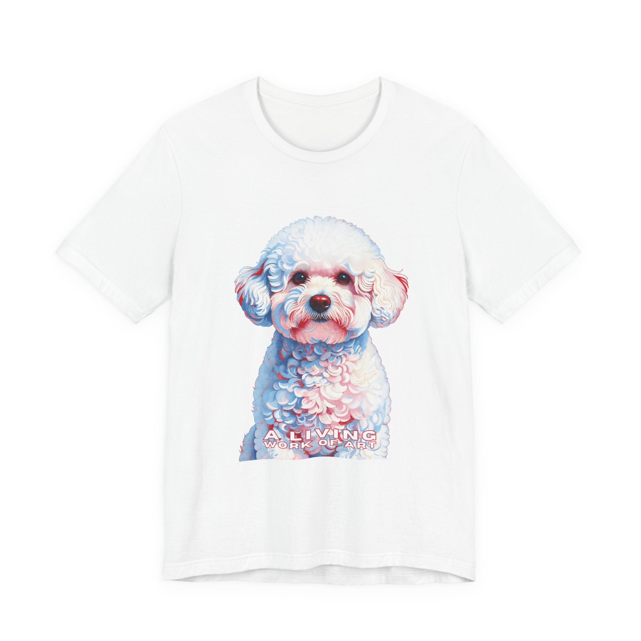 Bichon Frise T Shirt | Living Work of Art Collection | Pointillism Style