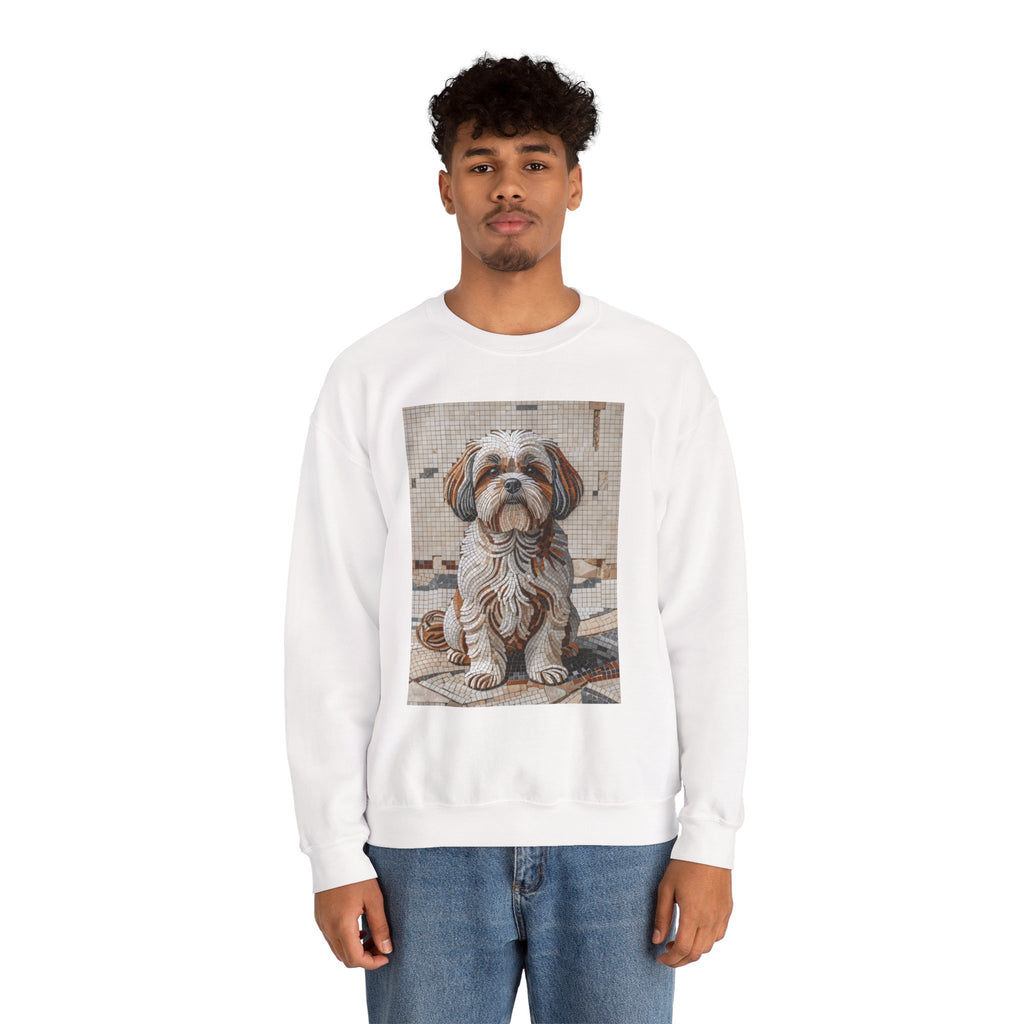 Shih Tzu Sweatshirt | Living Work of Art Collection | Mosaic Style