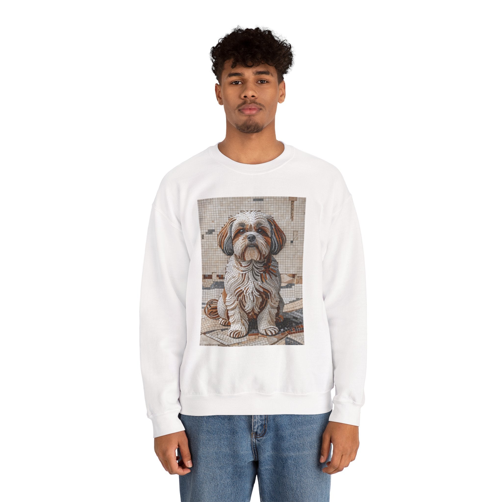 Shih Tzu Sweatshirt | Living Work of Art Collection | Mosaic Style