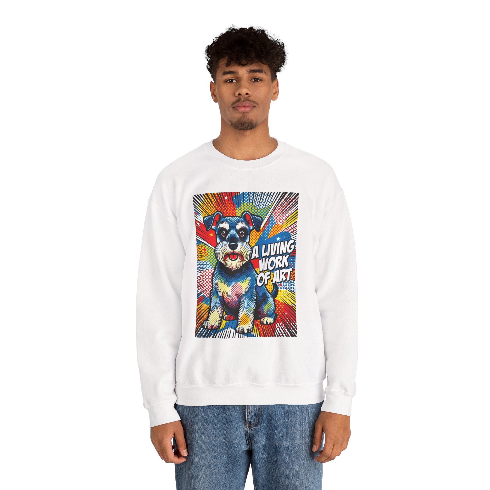 Schnauzer Sweatshirt | Living Work of Art Collection | Pop Art
