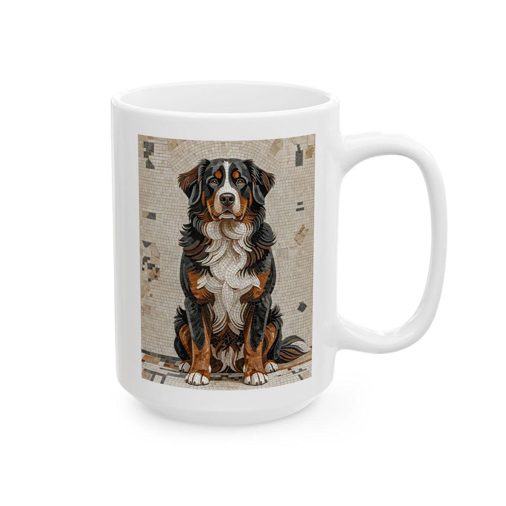 Bernese Mountain Dog Coffee Mug | Living Work of Art Collection | Mosaic Style