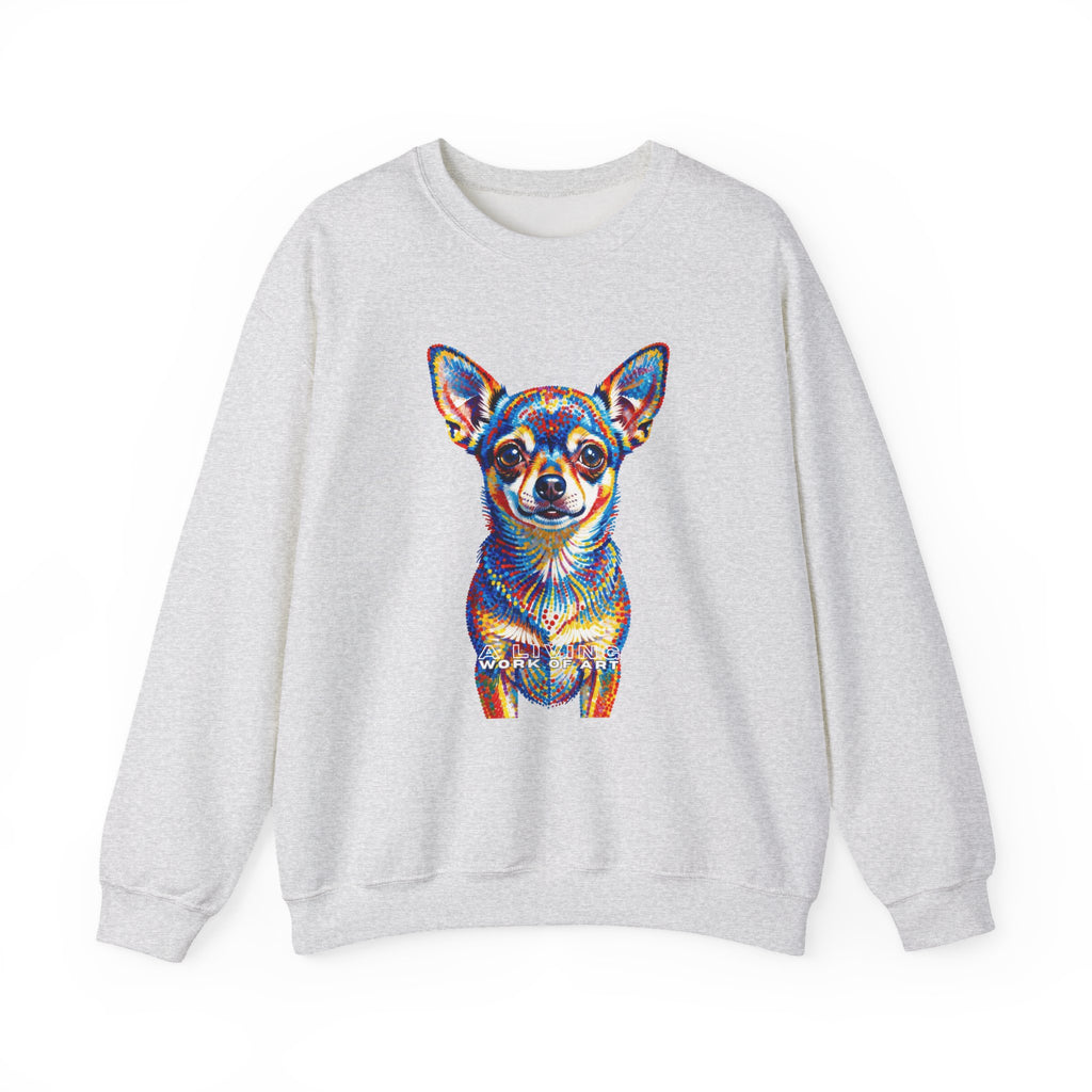 Chihuahua Sweatshirt | Living Work of Art Collection | Pointillism Style