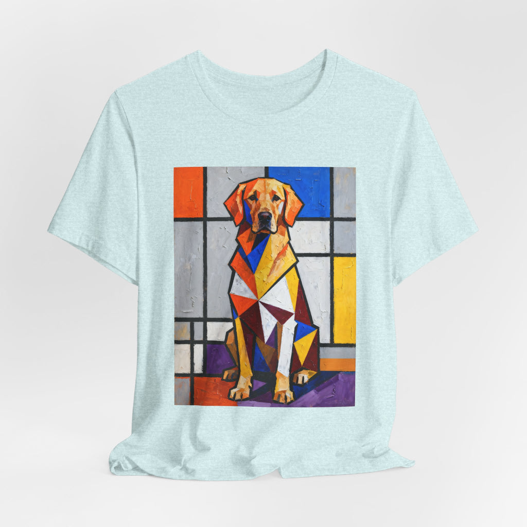 Golden Retriever T Shirt | Living Work of Art Collection | Cubist Style