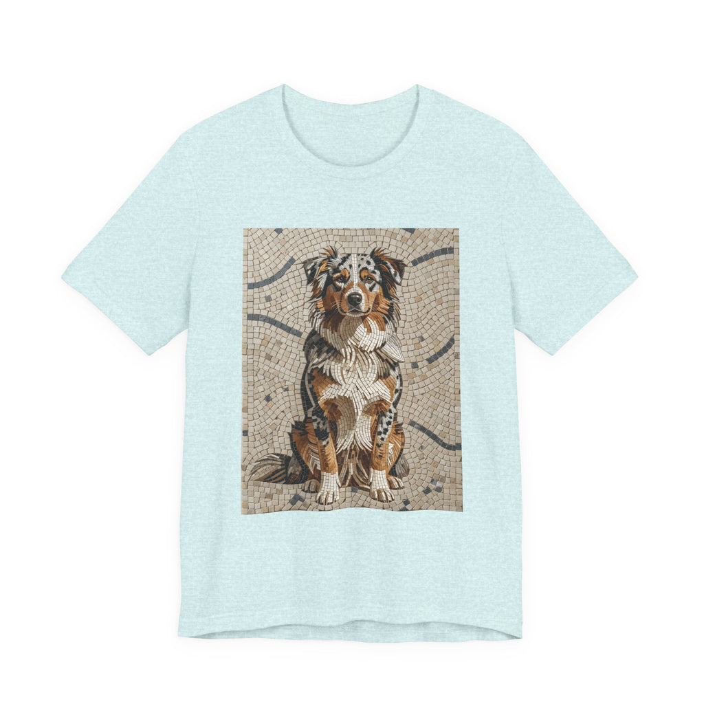 Australian Shepherd T Shirt | Living Work of Art Collection | Mosaic Style