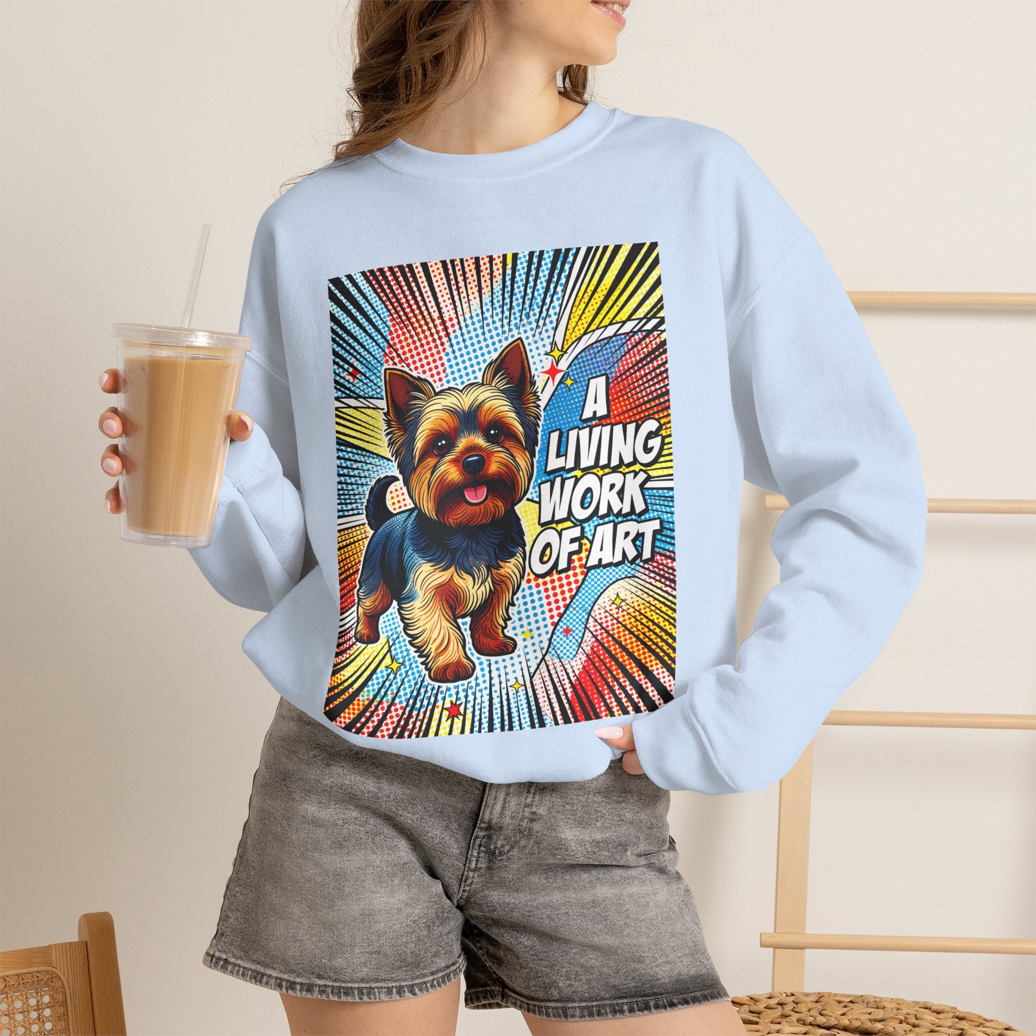 Yorkshire Terrier Sweatshirt | Living Work of Art Collection | Pop Art