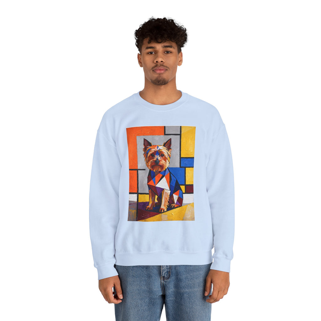Yorkshire Terrier Sweatshirt | Living Work of Art Collection | Cubist Style