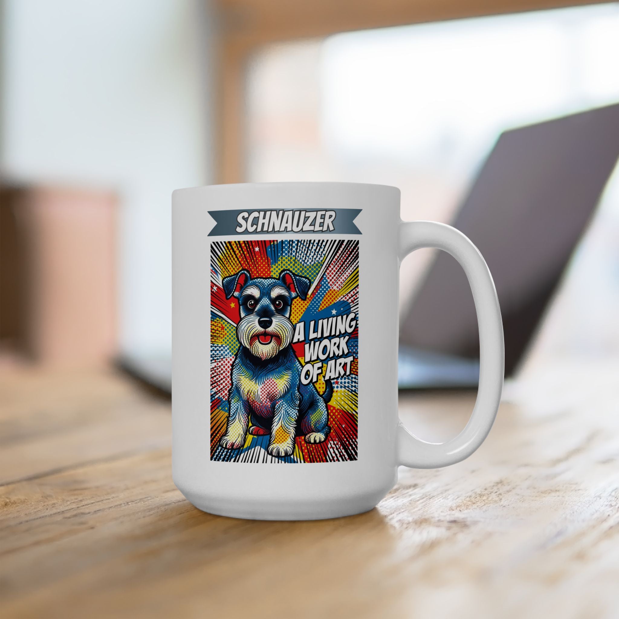 Schnauzer Coffee Mug | Living Work of Art Collection | Pop Art