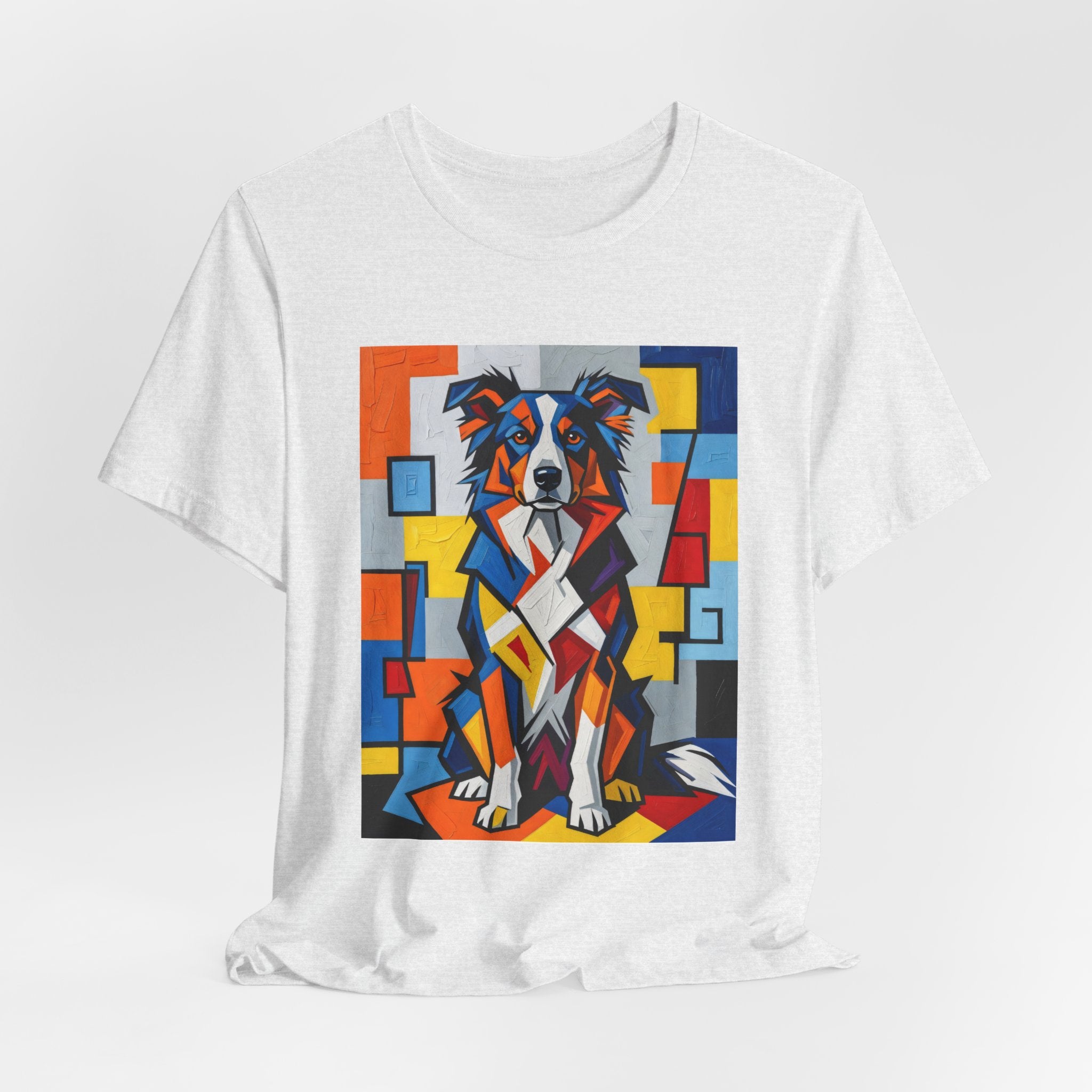 Border Collie T Shirt | Living Work of Art Collection | Cubist Style