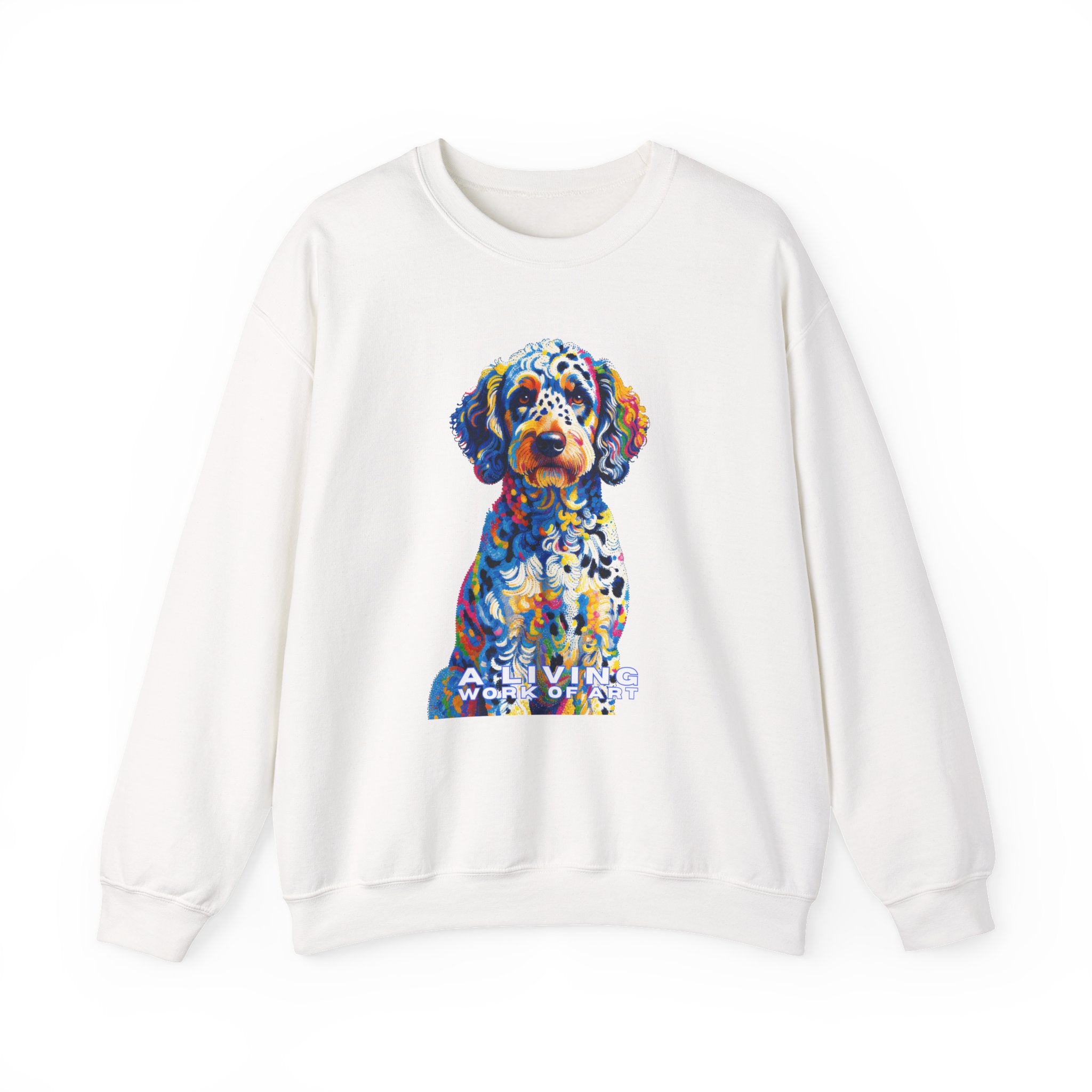 Labradoodle Sweatshirt | Living Work of Art Collection | Pointillism Style
