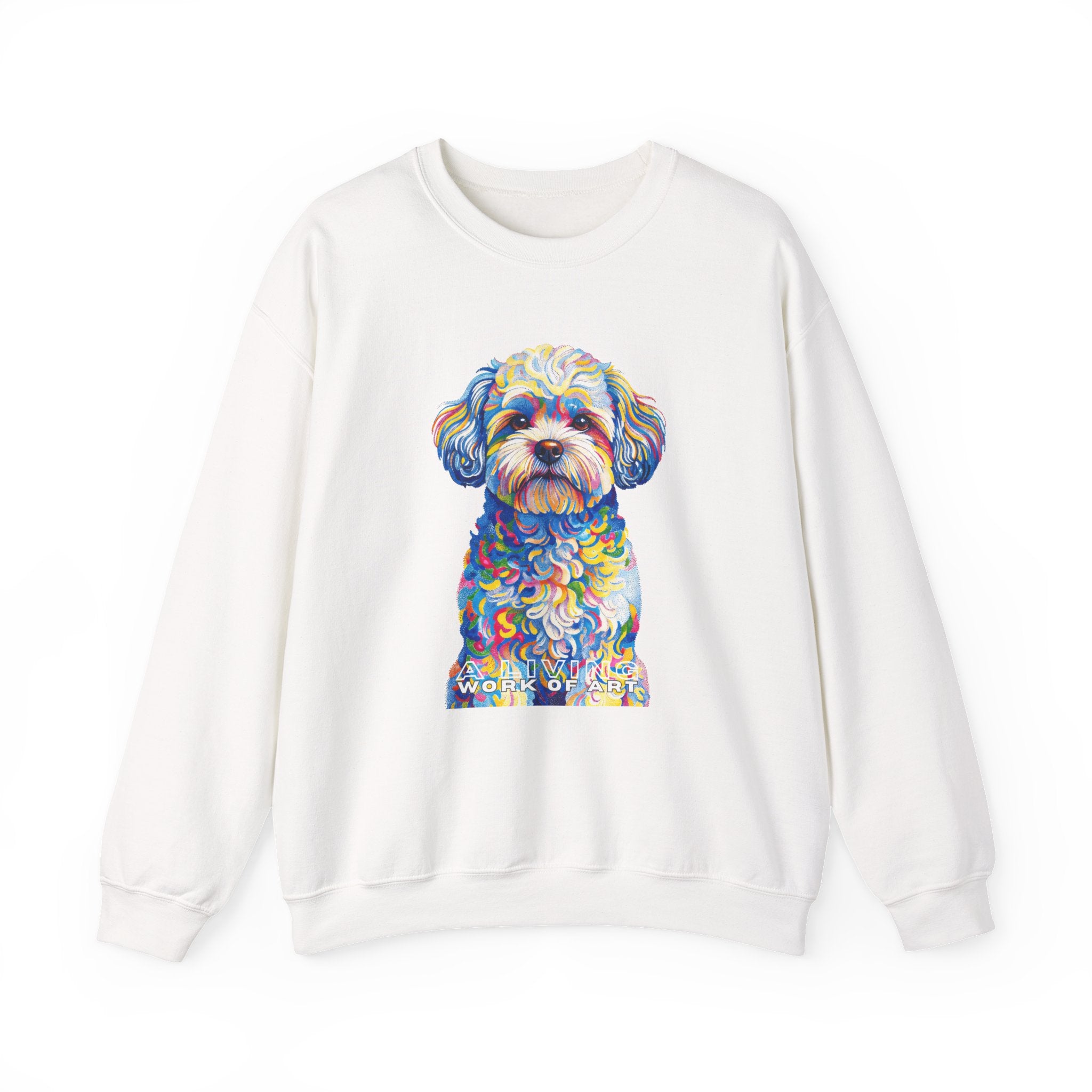 Shih-Poo Sweatshirt | Living Work of Art Collection | Pointillism Style