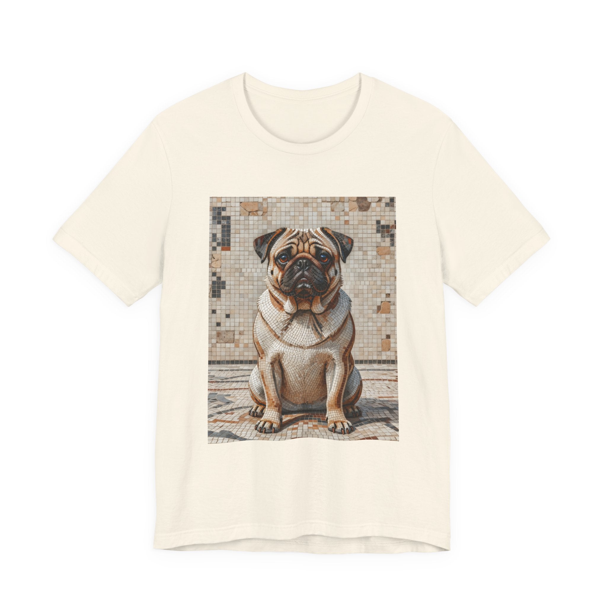 Pug T Shirt | Living Work of Art Collection | Mosaic Style