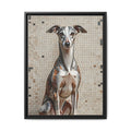 Whippet Canvas Wall Art | Living Work of Art Collection | Mosaic Style Print