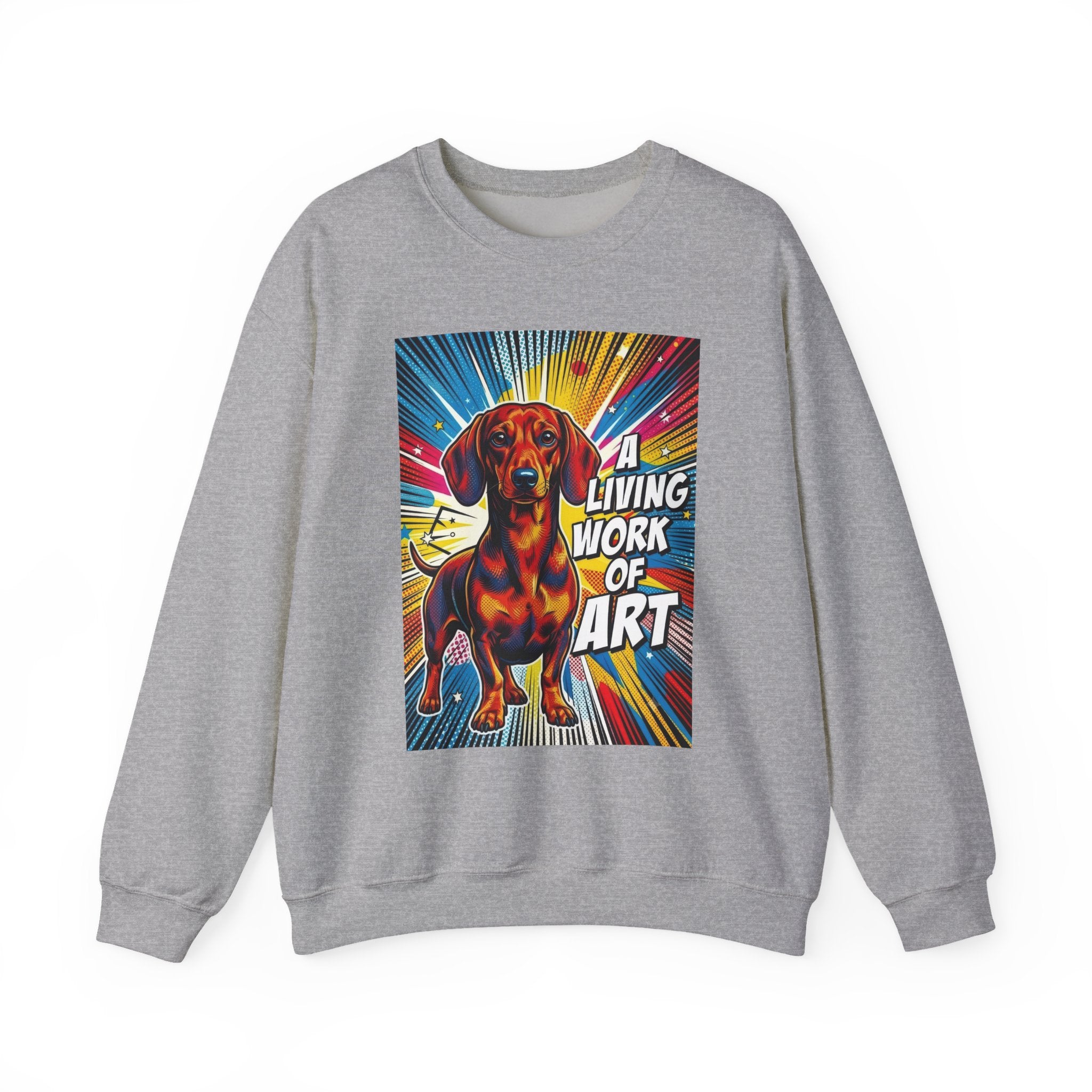 Dachshund Sweatshirt | Living Work of Art Collection | Pop Art