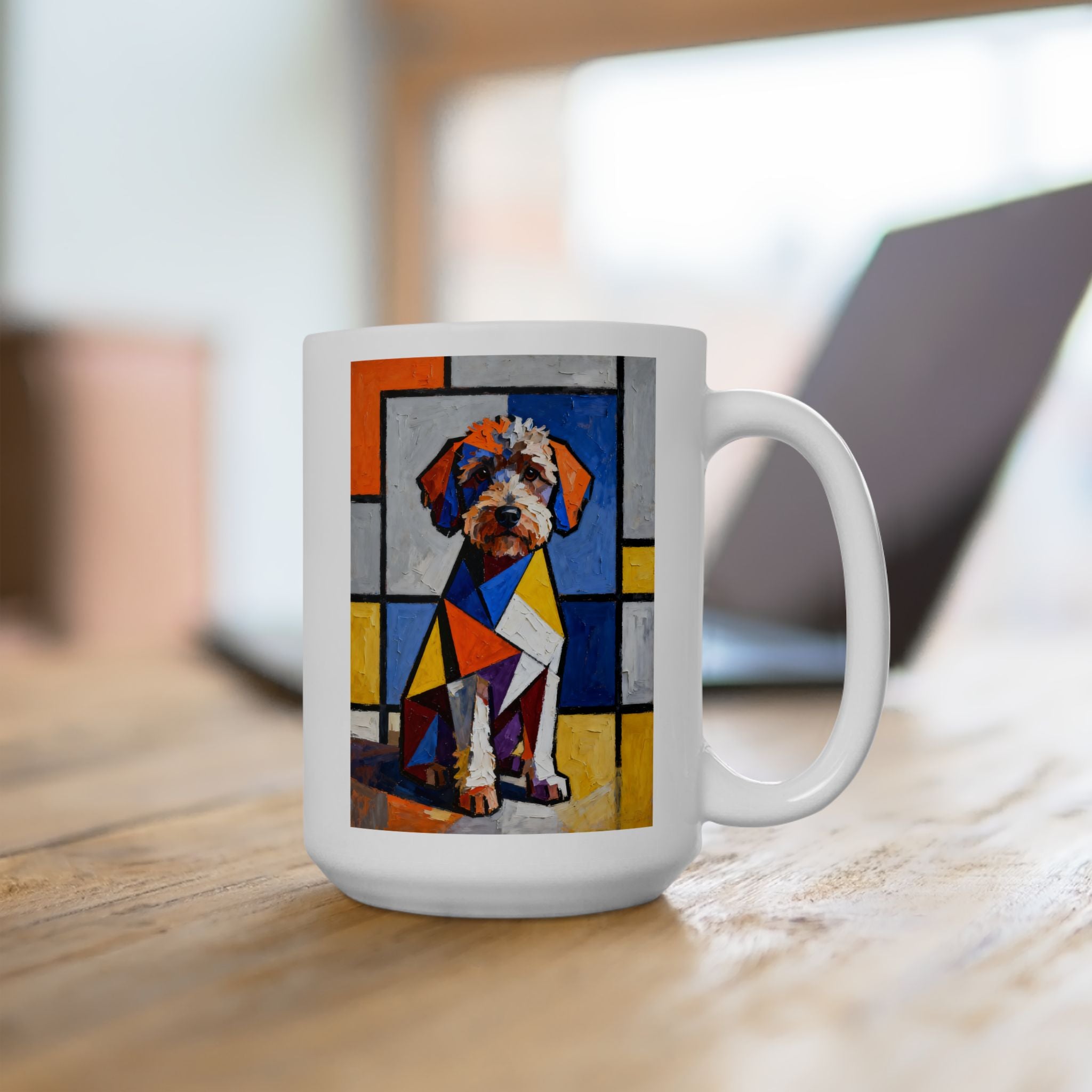 Schnoodle Coffee Mug | Living Work of Art Collection | Cubist Style